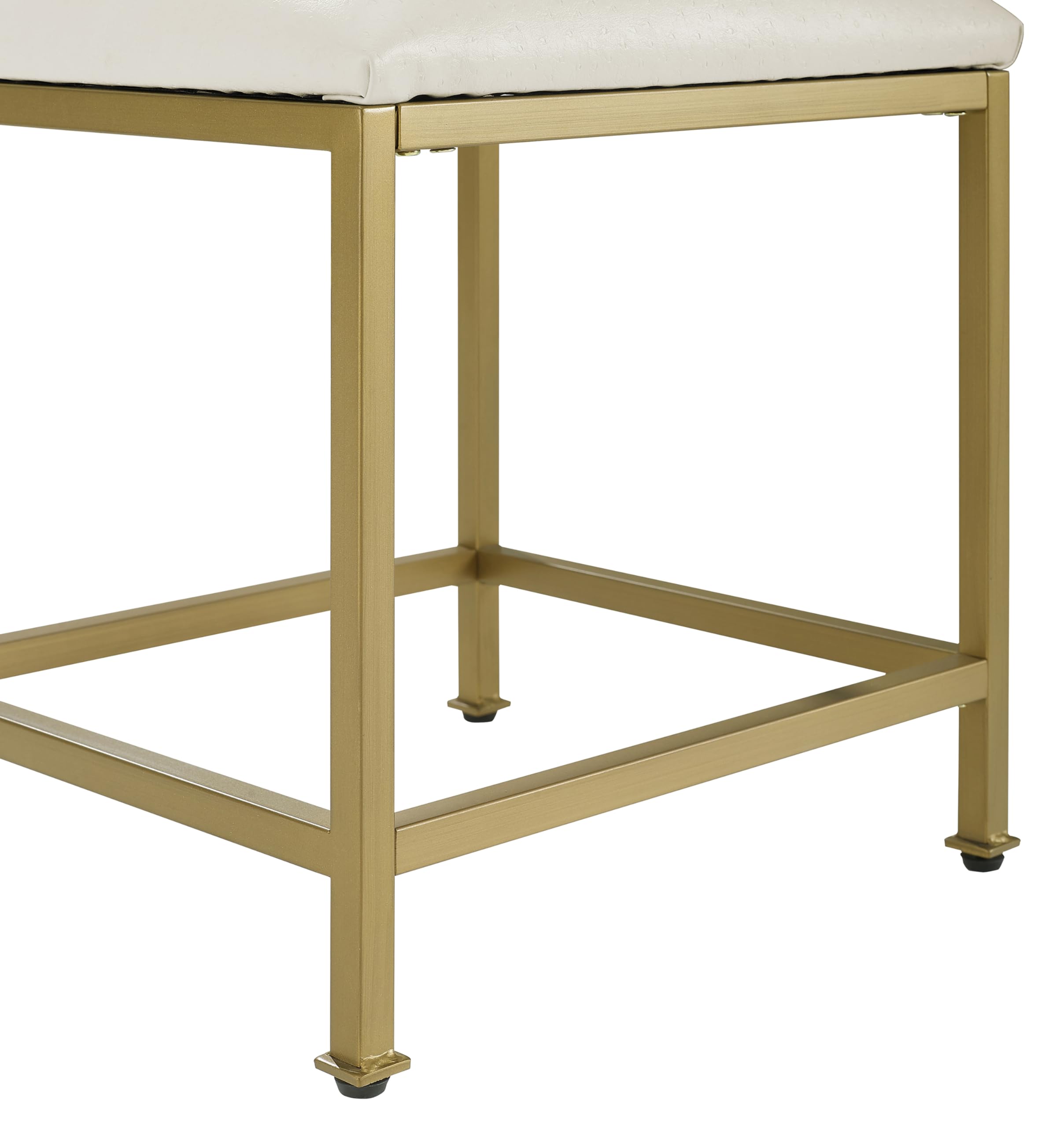 Crosley Furniture Aimee Makeup Vanity Chair with Upholstered Seat, Gold - Image 4