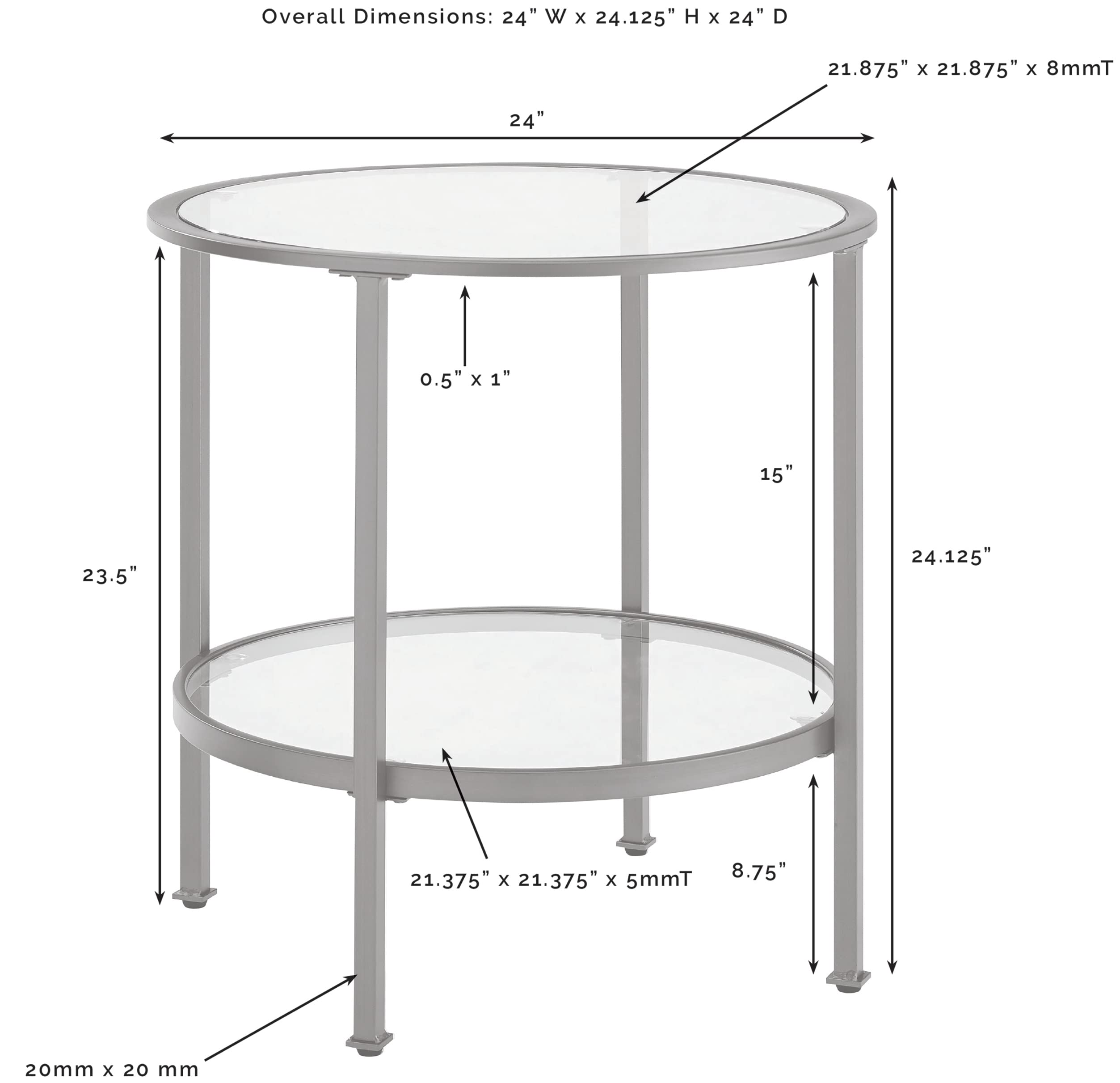 Crosley Furniture Aimee Small Side End Table with Storage Shelf for Living Room, Oil-Rubbed Bronze - Image 3