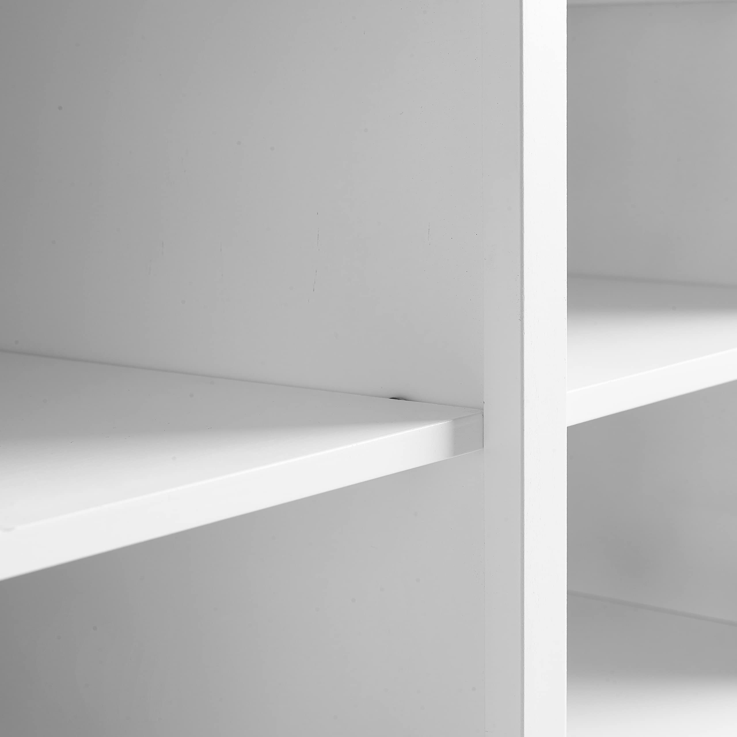 Crosley Furniture Anderson Entryway Storage Bench with Shoe Rack Organizer Shelves, White - Image 10