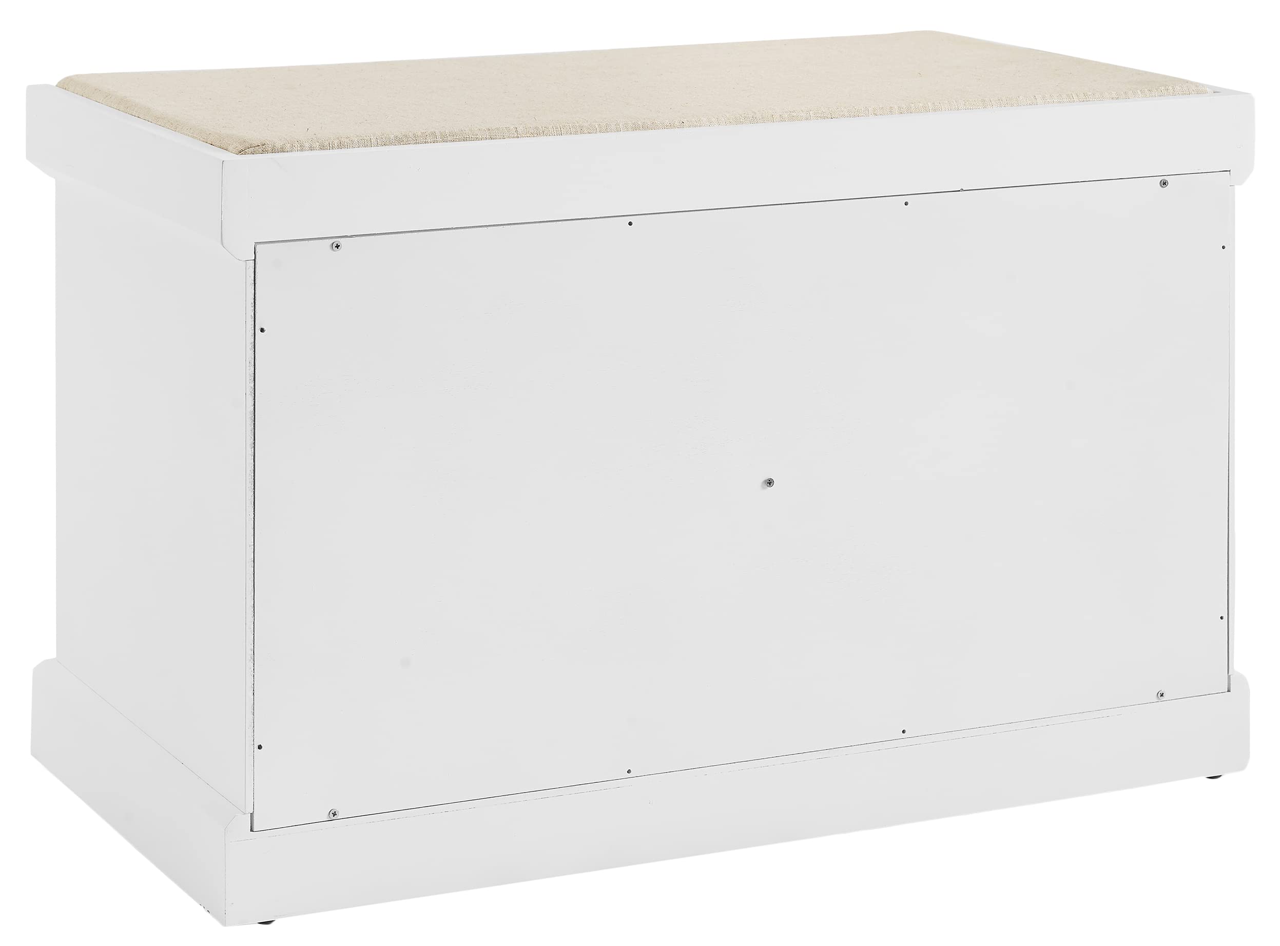 Crosley Furniture Anderson Entryway Storage Bench with Shoe Rack Organizer Shelves, White - Image 5
