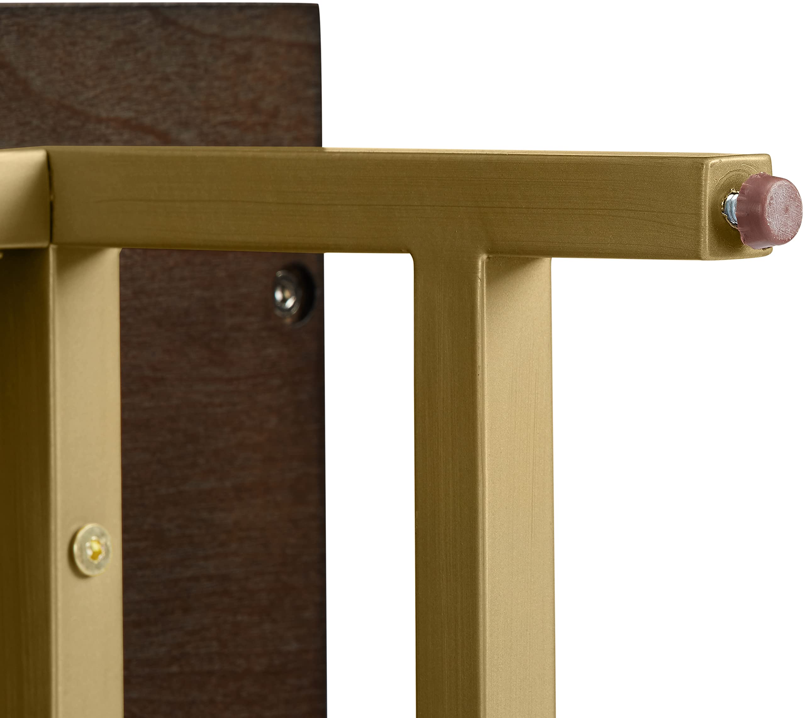 Crosley Furniture Blair Bar Cabinet with Storage Shelves and Wine Rack, Dark Brown/Gold - Image 10