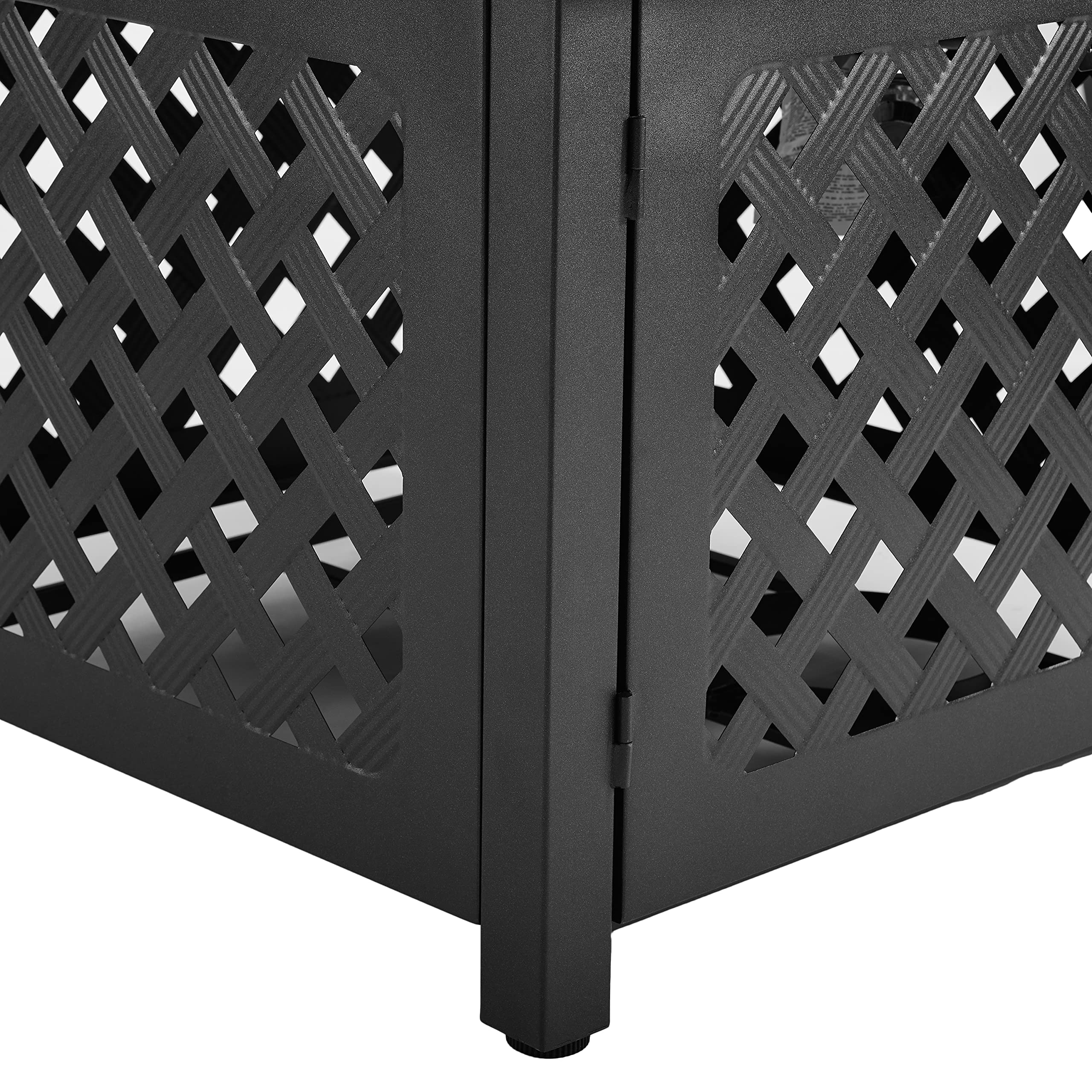 Crosley Furniture Bradenton 5-Piece Wicker Outdoor Sofa Patio Furniture Set with Propane Gas Fire Pit Table, Brown with Sangria Cushions - Image 11