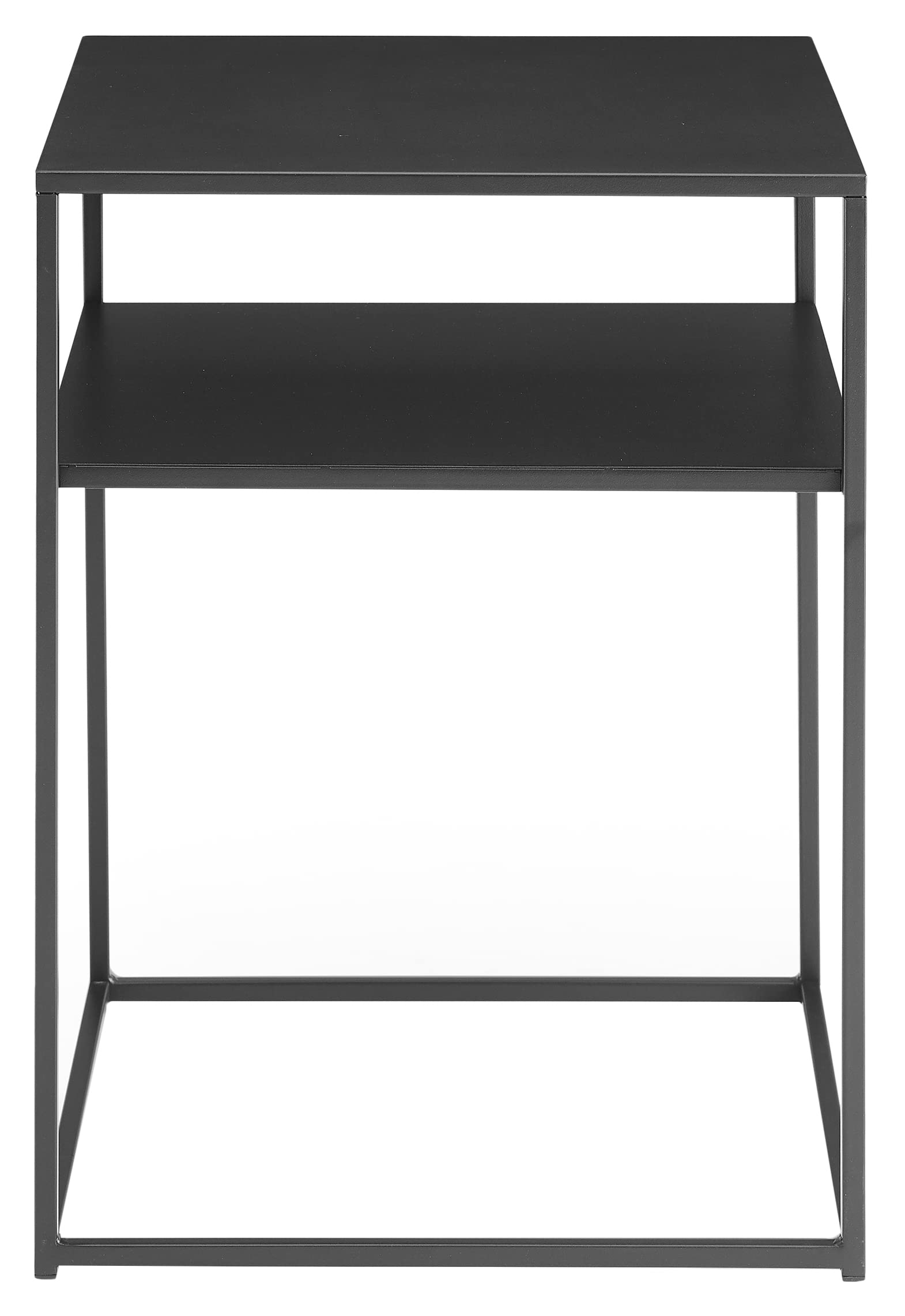 Crosley Furniture Braxton Small Side End Table with Storage Shelf for Living Room, Matte Black - Image 4