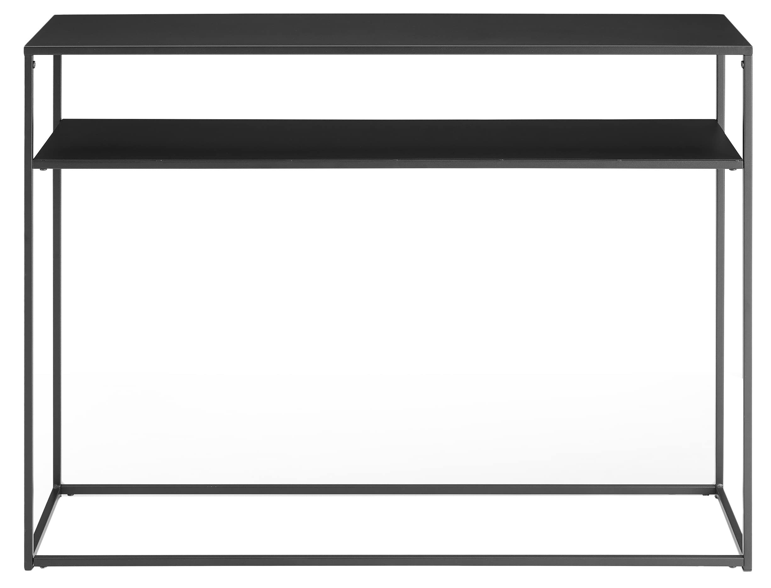 Crosley Furniture Braxton Sofa Console Table with Storage Shelf for Hall, Entryway, or Living Room, Matte Black - Image 4