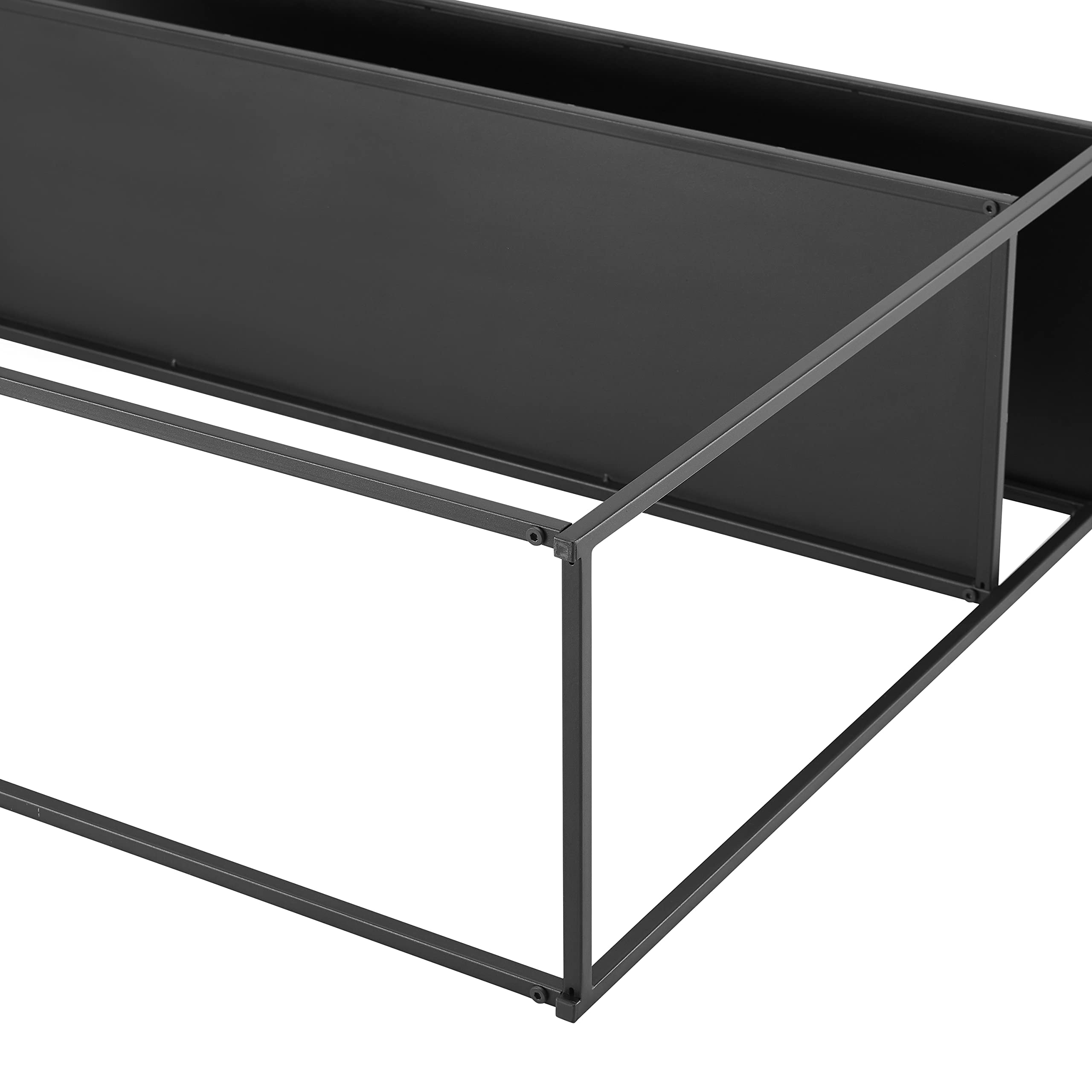 Crosley Furniture Braxton Sofa Console Table with Storage Shelf for Hall, Entryway, or Living Room, Matte Black - Image 9