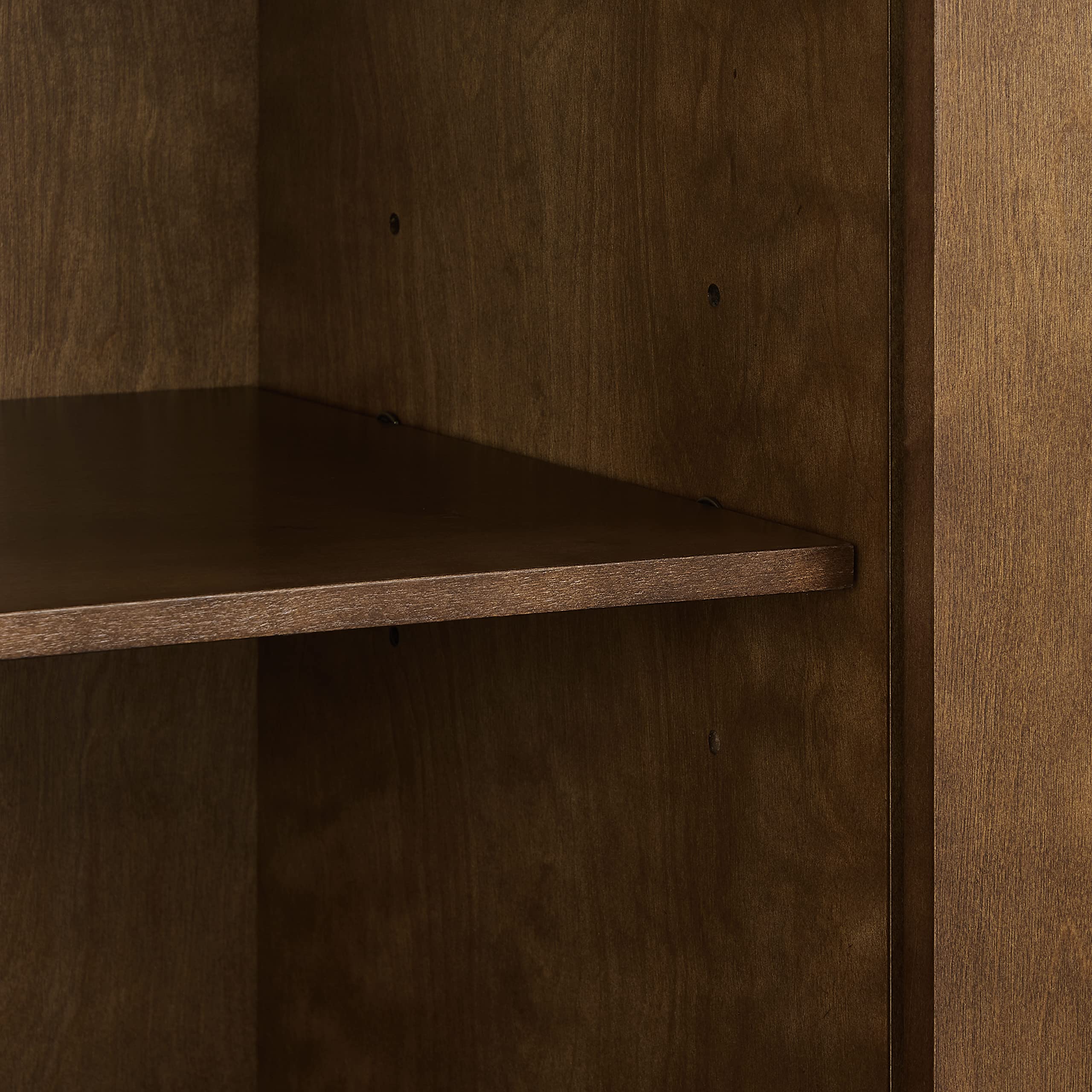 Crosley Furniture Byron Media Console and Record Player Stand with Storage for Vinyl Records, Brown/Black - Image 17