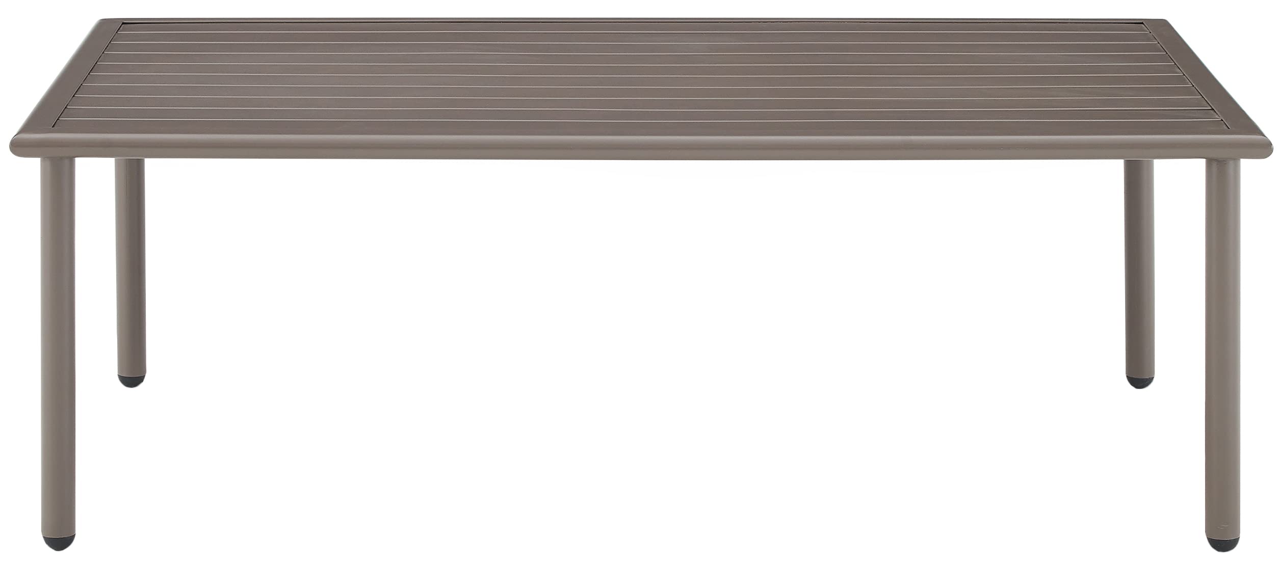 Crosley Furniture Cali Bay Weather Resistant Metal Outdoor Coffee Table for Patio, Deck, Porch, Light Brown - Image 4