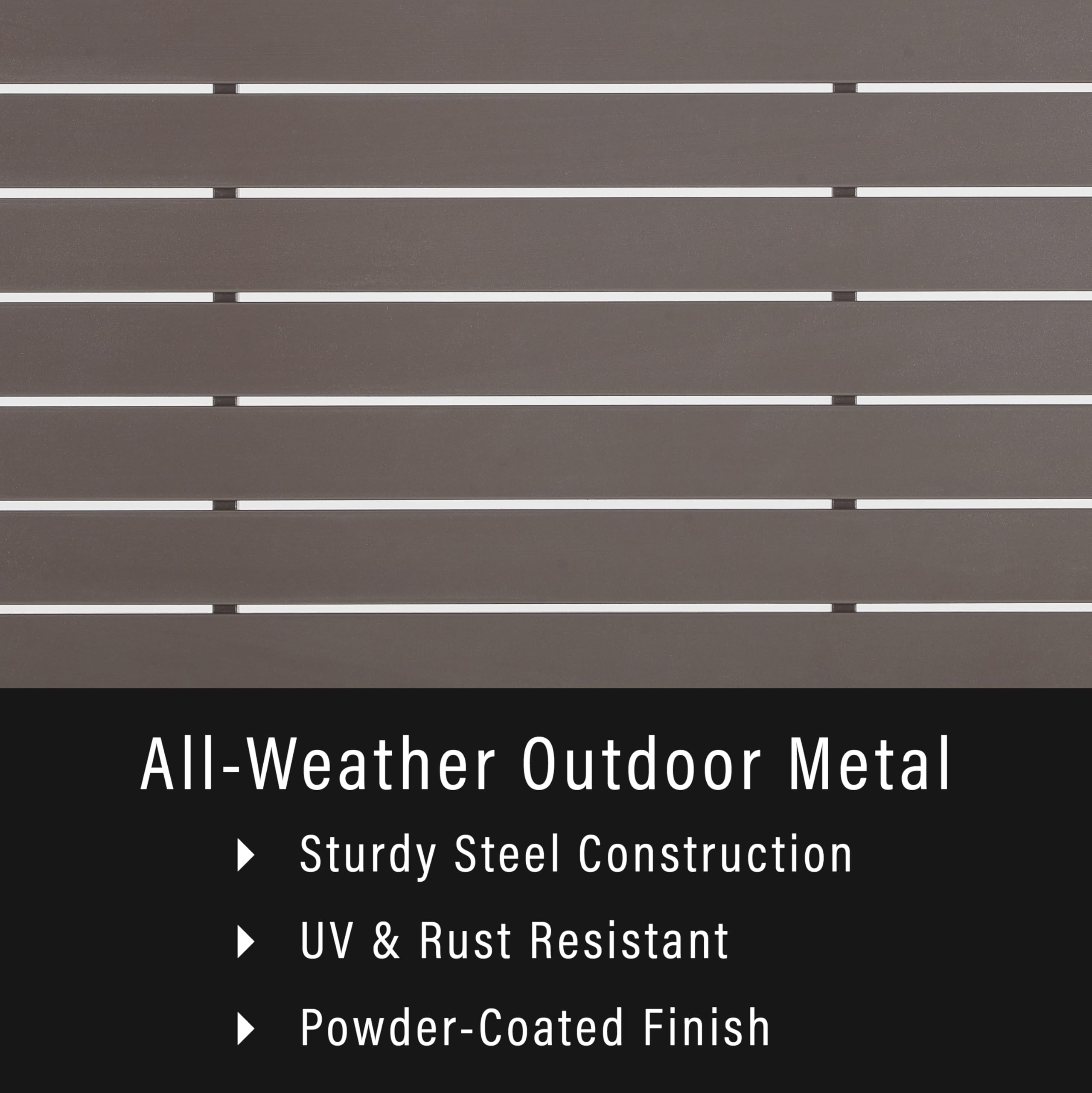 Crosley Furniture Cali Bay Weather Resistant Metal Outdoor Coffee Table for Patio, Deck, Porch, Light Brown - Image 5