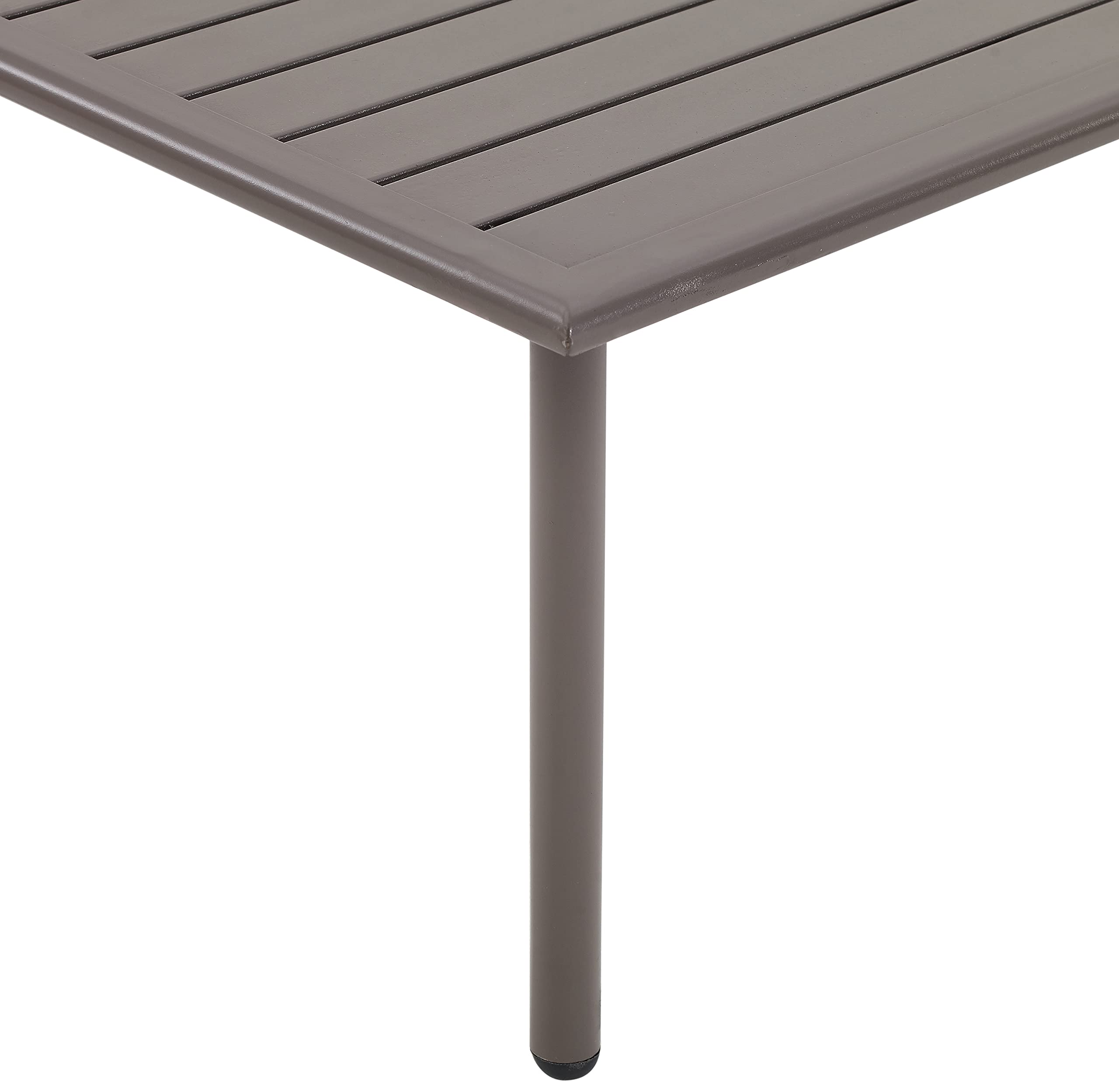 Crosley Furniture Cali Bay Weather Resistant Metal Outdoor Coffee Table for Patio, Deck, Porch, Light Brown - Image 7