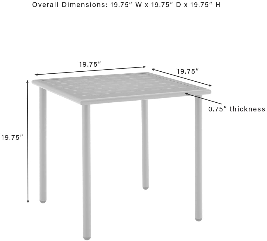Crosley Furniture Cali Bay Weather Resistant Metal Outdoor Side Table for Patio, Deck, Porch, Light Brown - Image 3