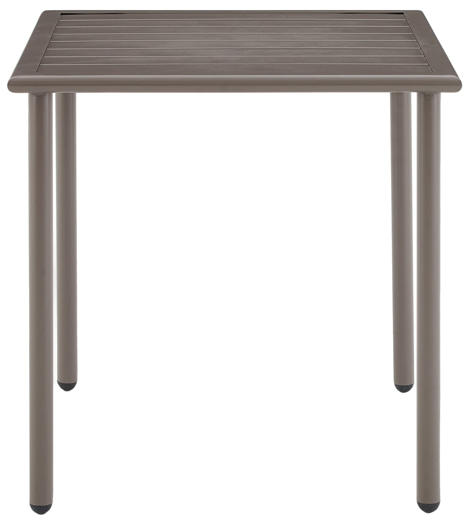 Crosley Furniture Cali Bay Weather Resistant Metal Outdoor Side Table for Patio, Deck, Porch, Light Brown - Image 4