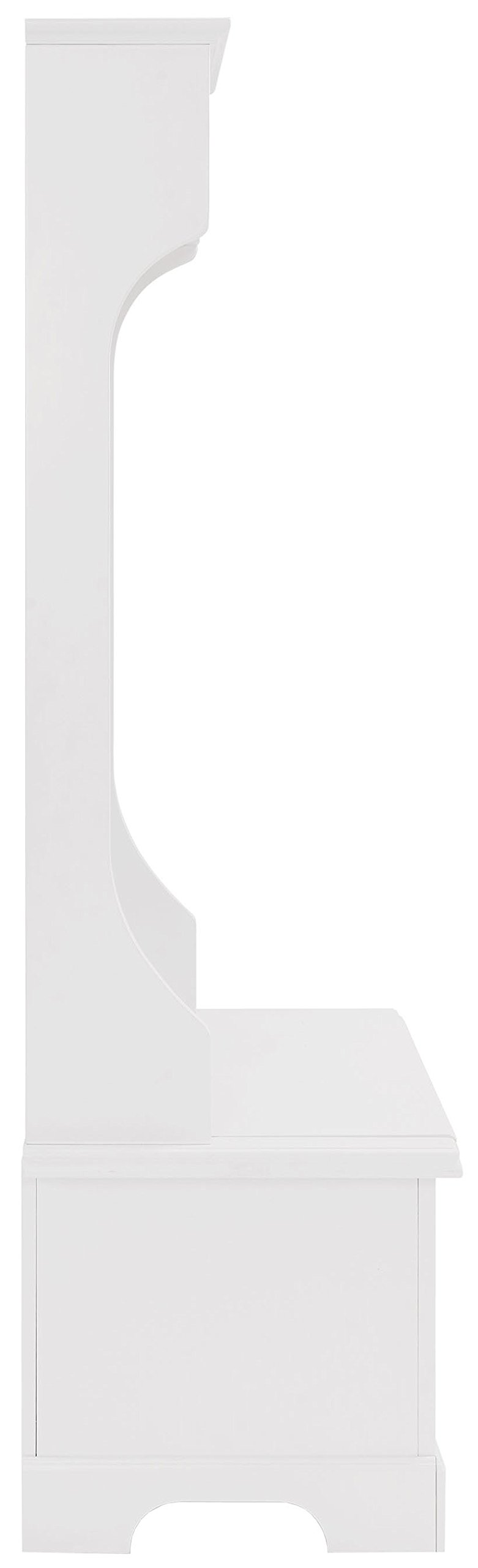 Crosley Furniture Campbell Hall Tree with Storage Bench and Coat Rack Hooks for Hanging, White - Image 3