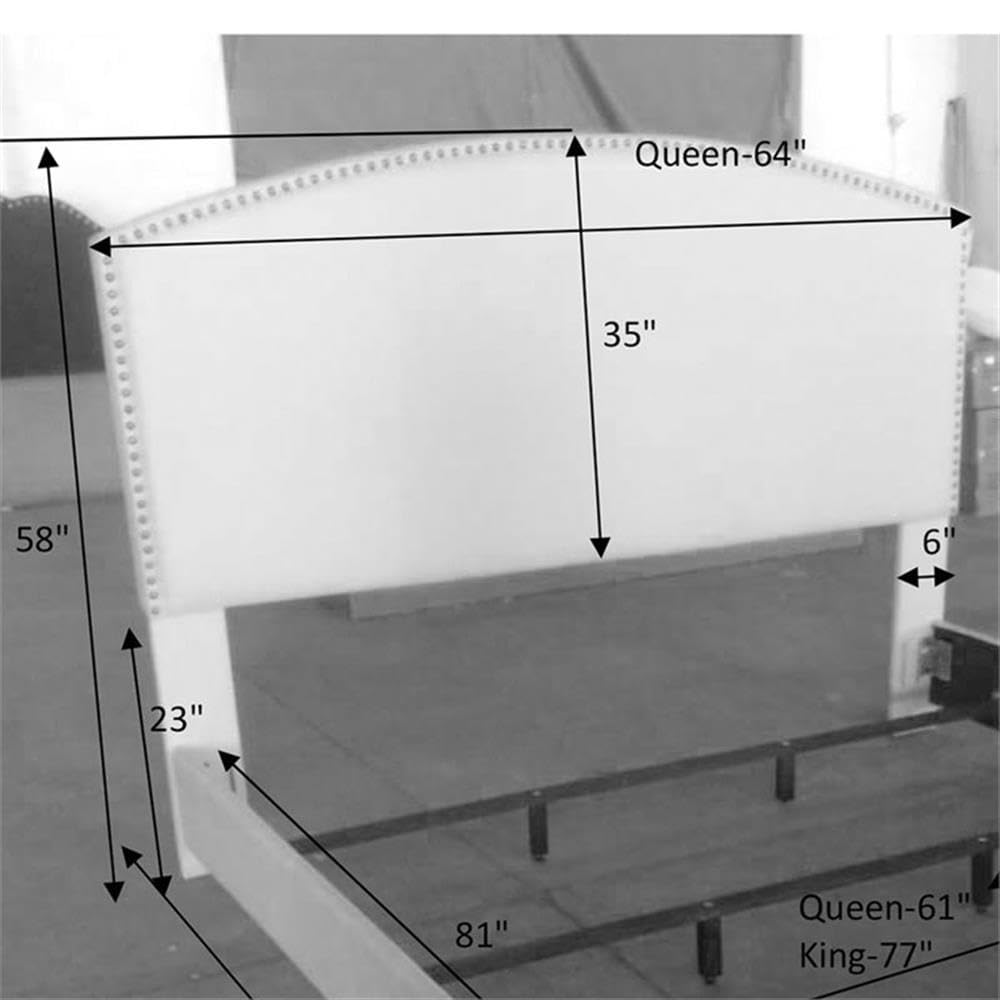 Crosley Furniture Cassie Upholstered Bed Headboard, Shadow Gray Linen, Full/Queen - Image 3