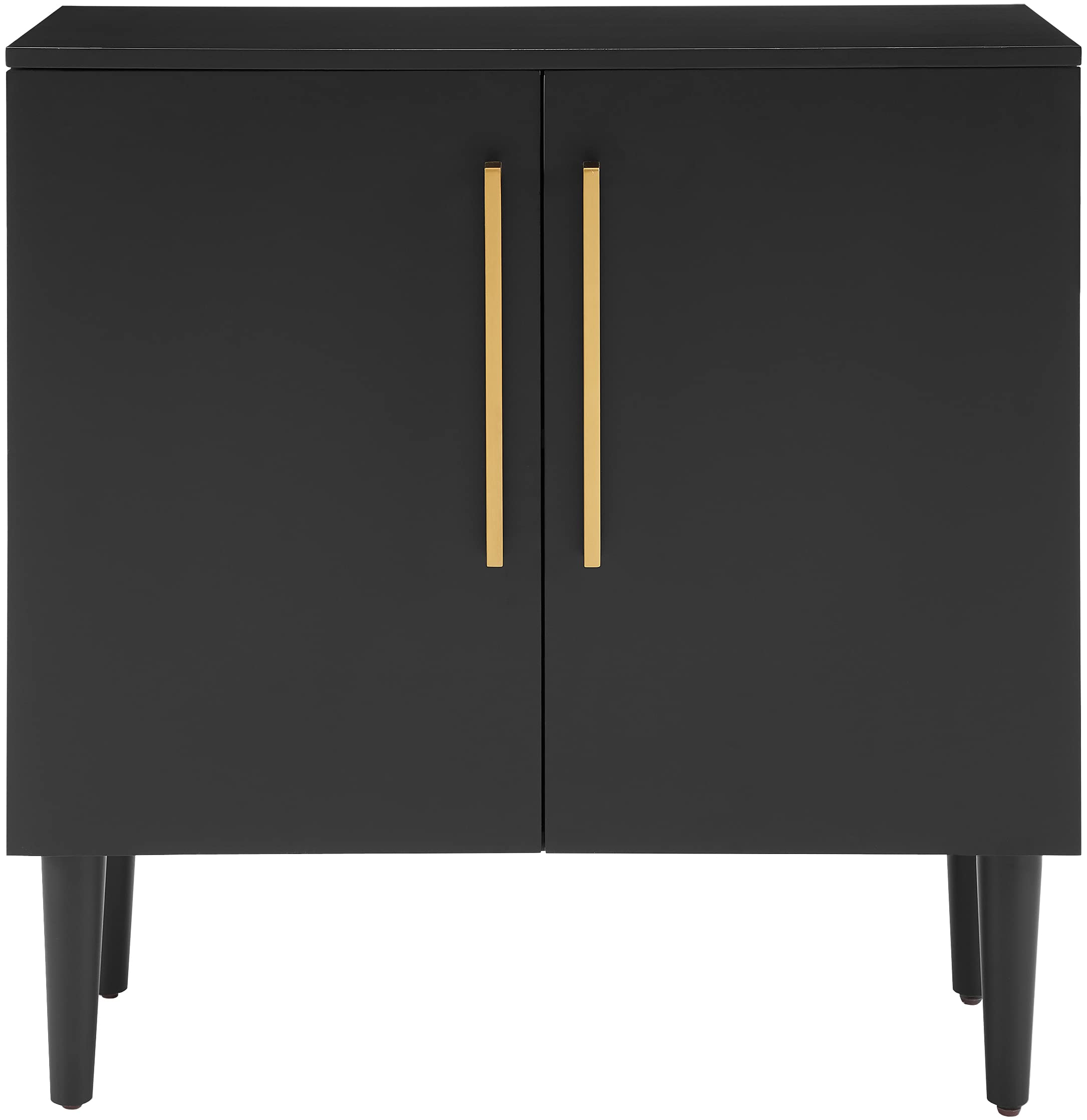 Crosley Furniture Everett Accent Storage Cabinet, Record Player Stand, Vinyl Records Holder, Matte Black - Image 4