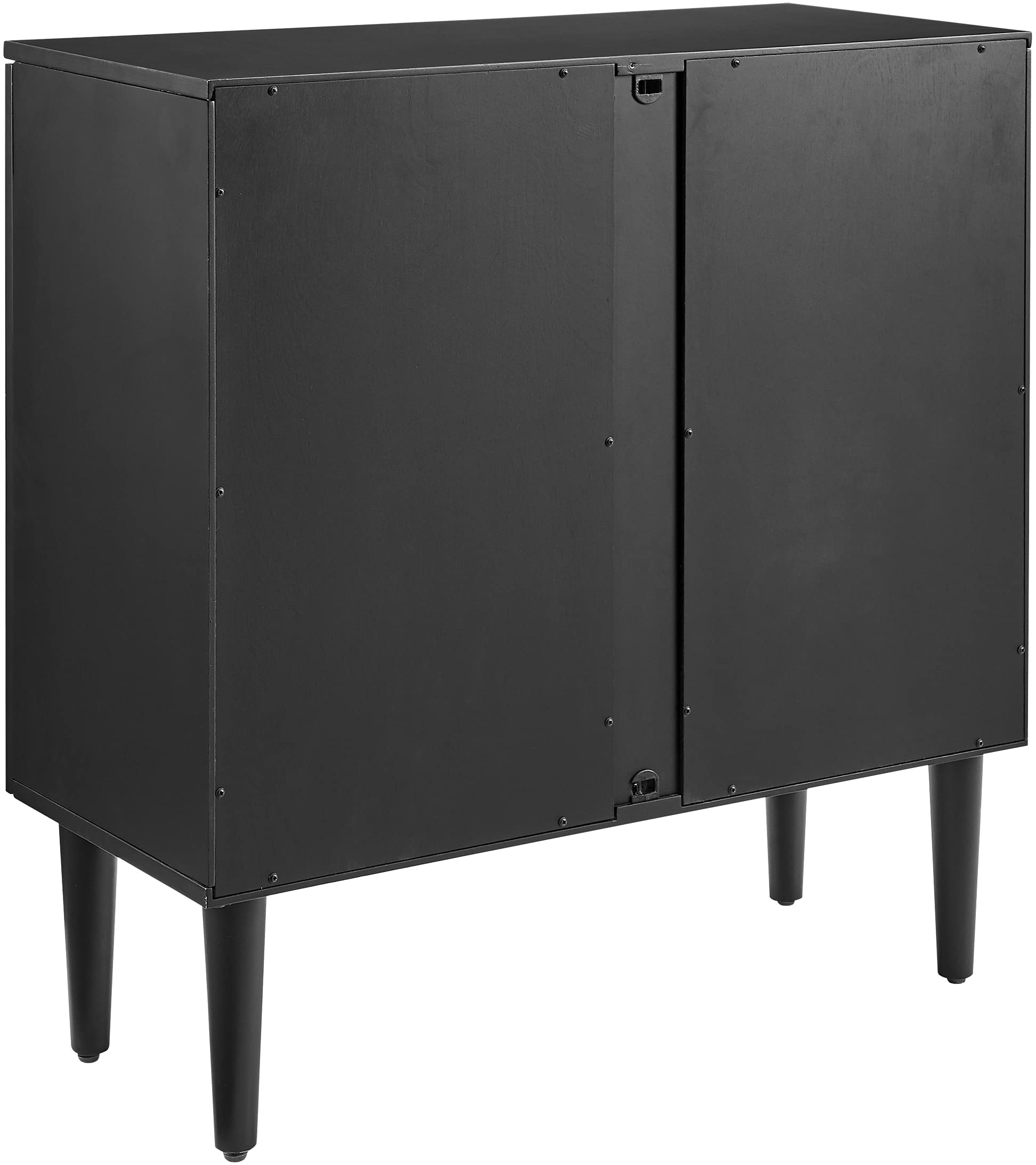 Crosley Furniture Everett Accent Storage Cabinet, Record Player Stand, Vinyl Records Holder, Matte Black - Image 9