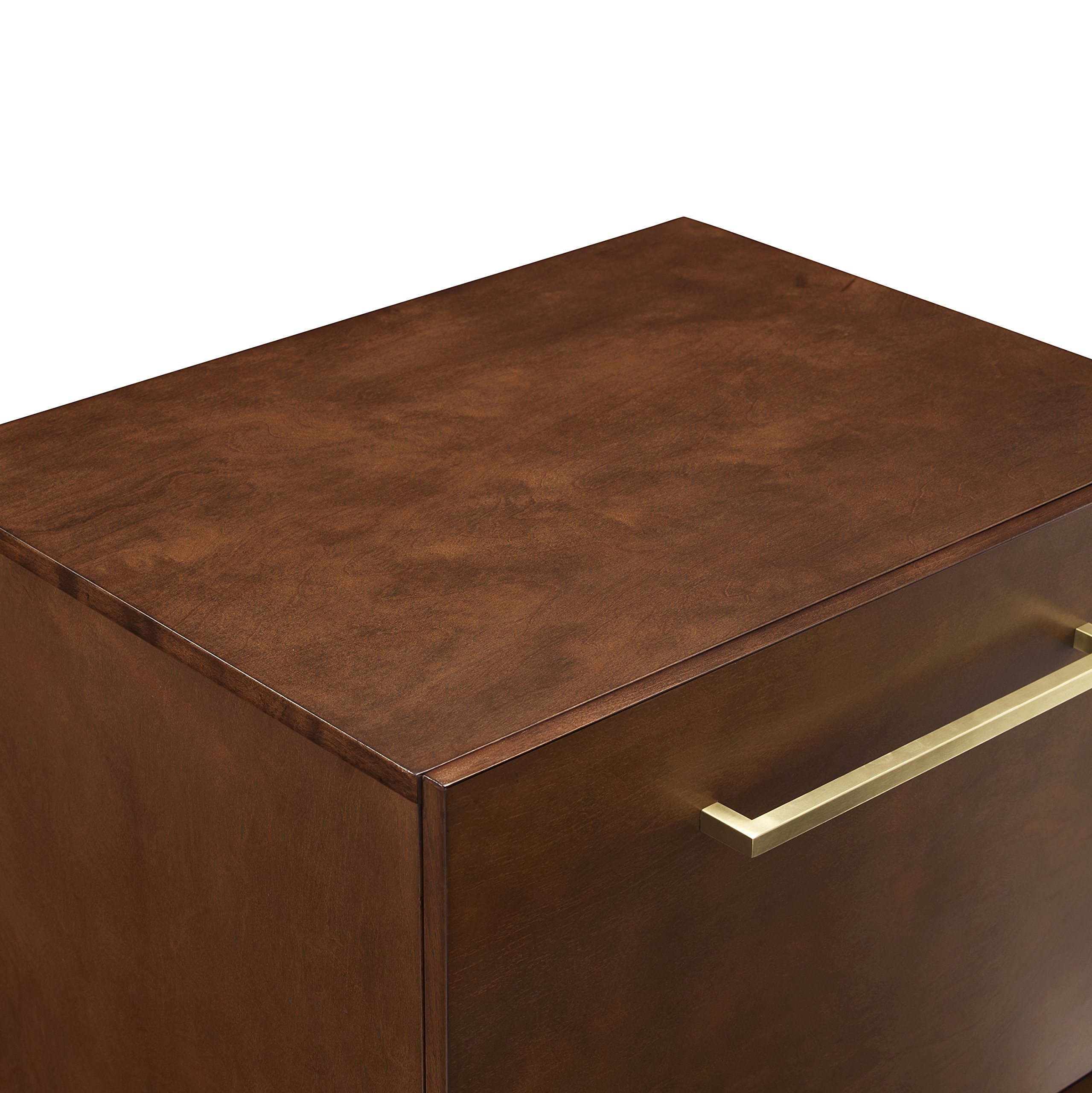 Crosley Furniture Everett Bar Cabinet with Storage Drawers and Fold Out Table, Vintage Mahogany - Image 12