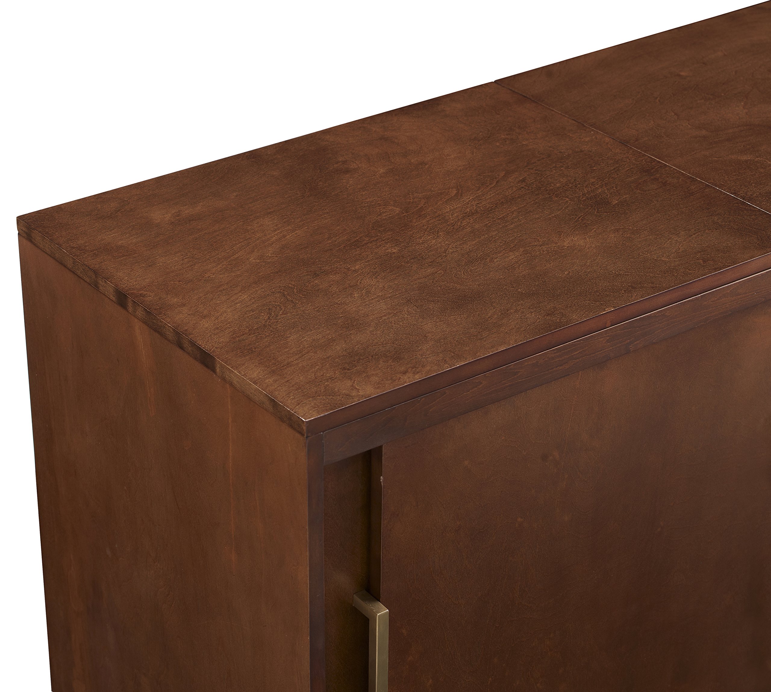 Crosley Furniture Everett Media Console and Record Player Stand with Storage for Vinyl Records, Mahogany - Image 12