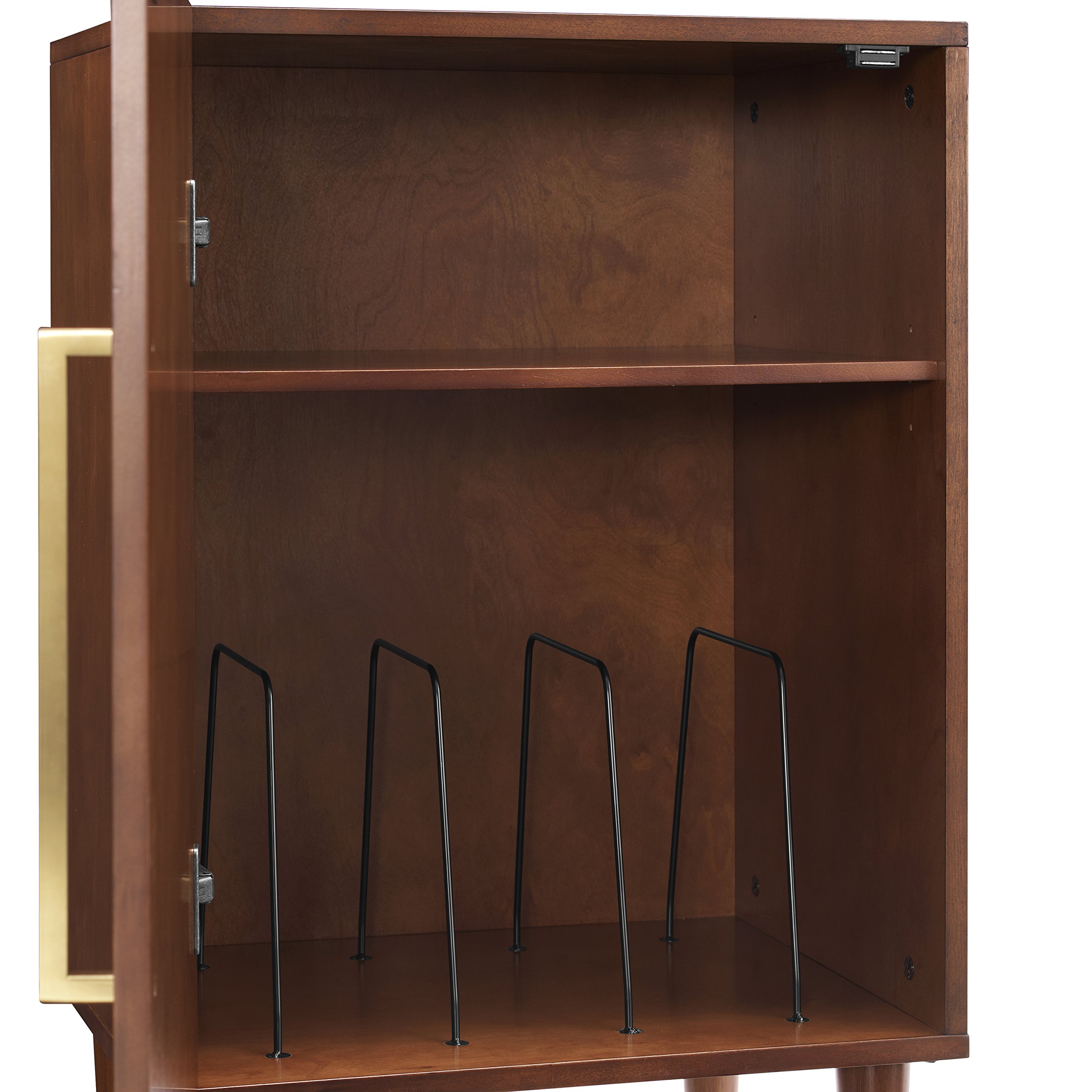 Crosley Furniture Everett Record Player Stand with Storage for Vinyl Records, Mahogany - Image 12