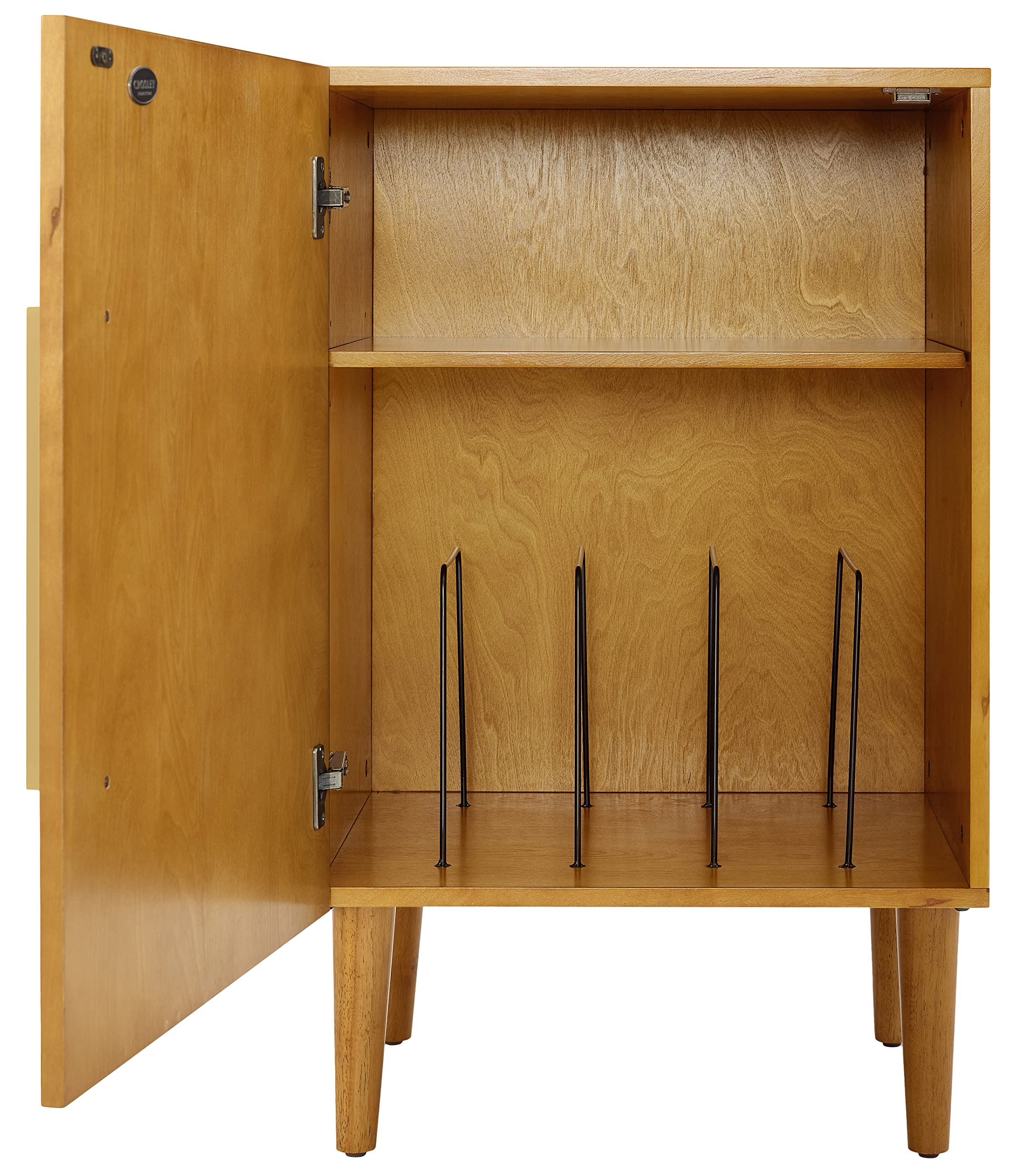 Crosley Furniture Everett Record Player Stand with Storage for Vinyl Records, Acorn - Image 13