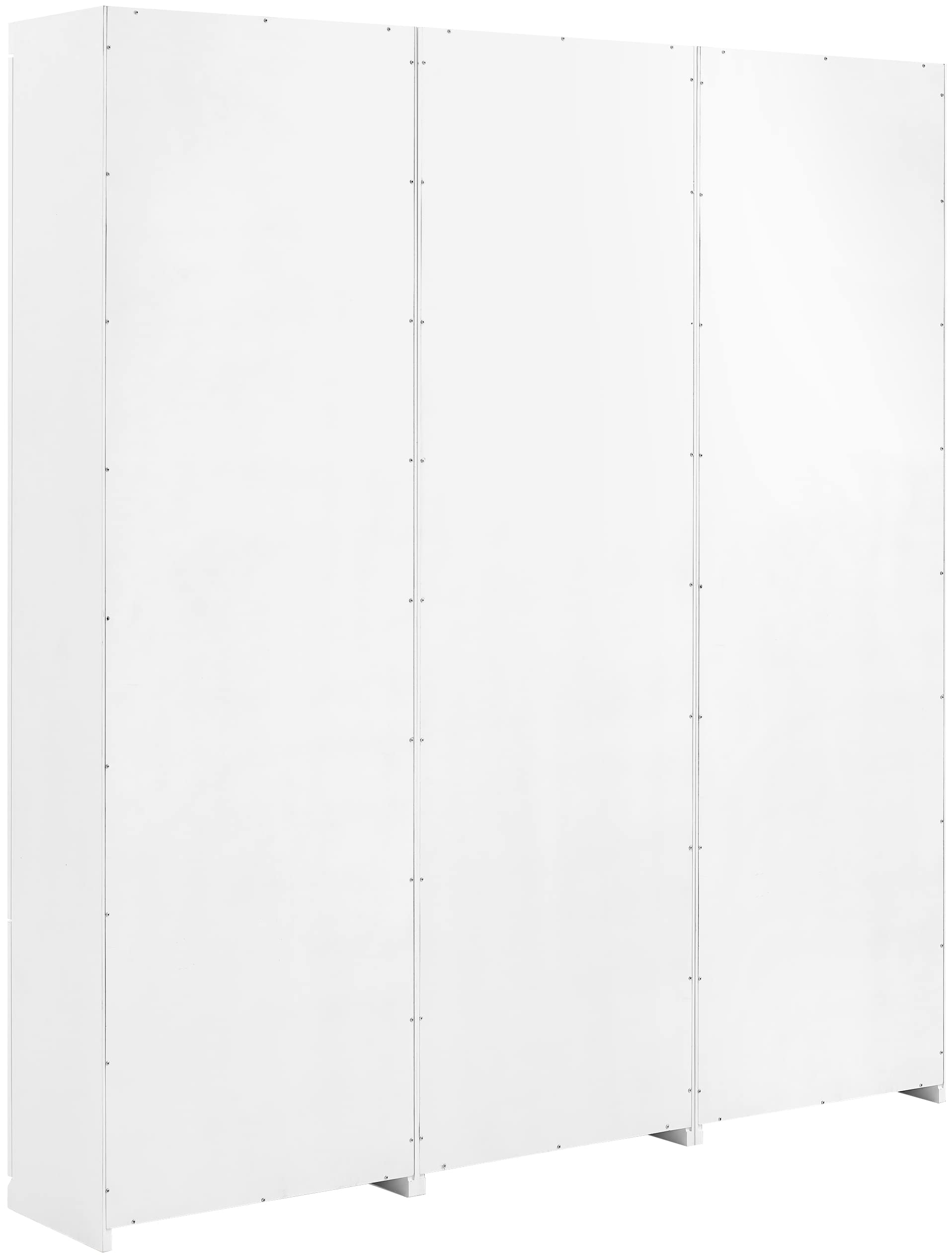 Crosley Furniture Harper 3-Piece Storage Cabinet Entryway Set with Storage Drawer and Hooks for Hanging, White - Image 5