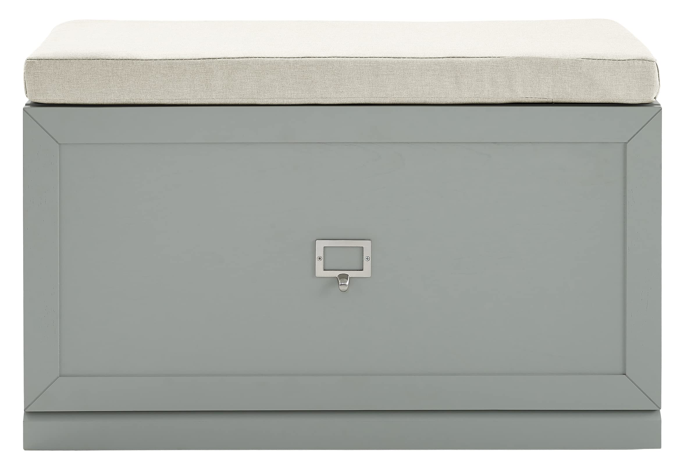Crosley Furniture Harper Entryway Storage Bench with Shoe Rack Organizer Drawer, Gray - Image 4