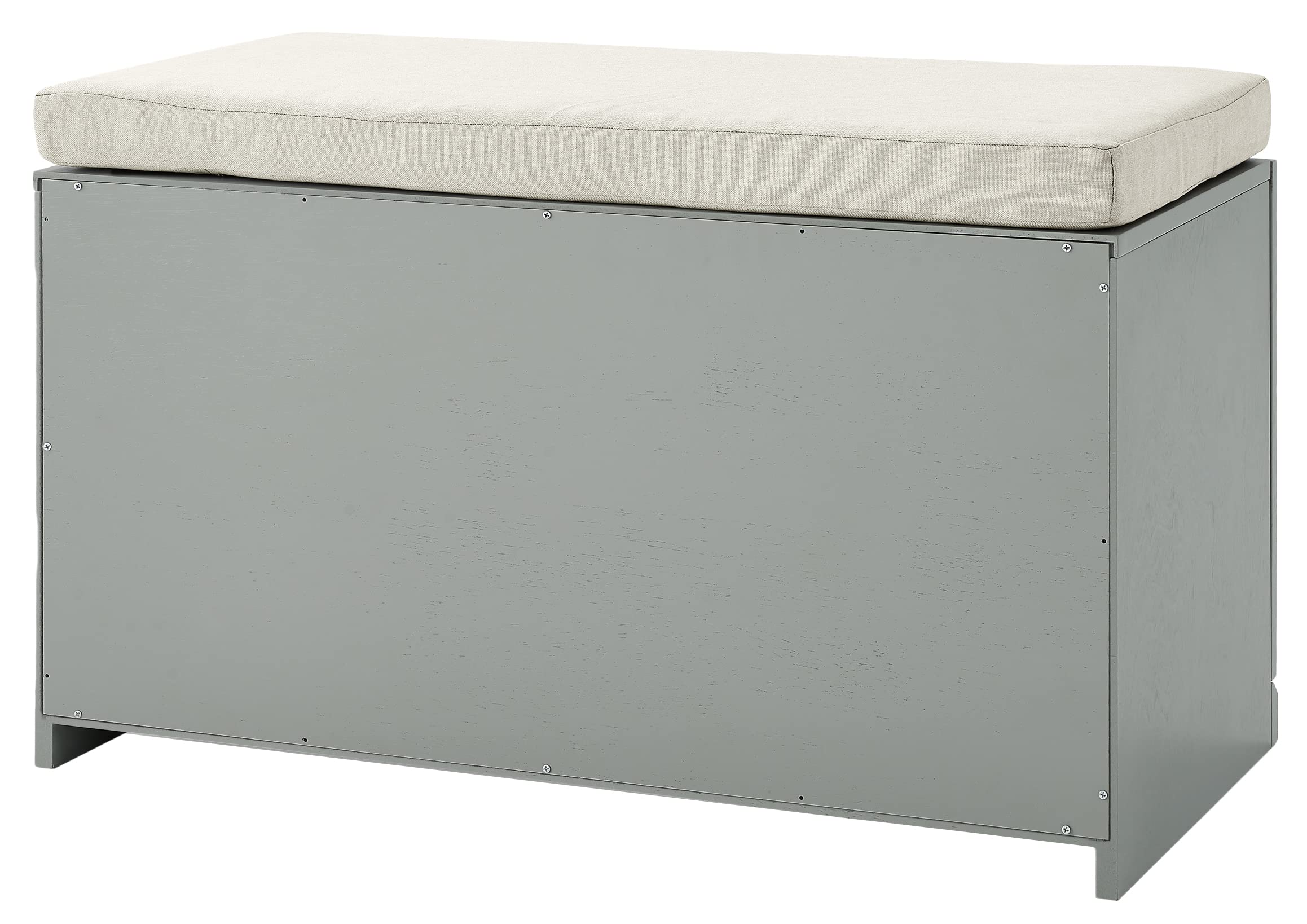 Crosley Furniture Harper Entryway Storage Bench with Shoe Rack Organizer Drawer, Gray - Image 6