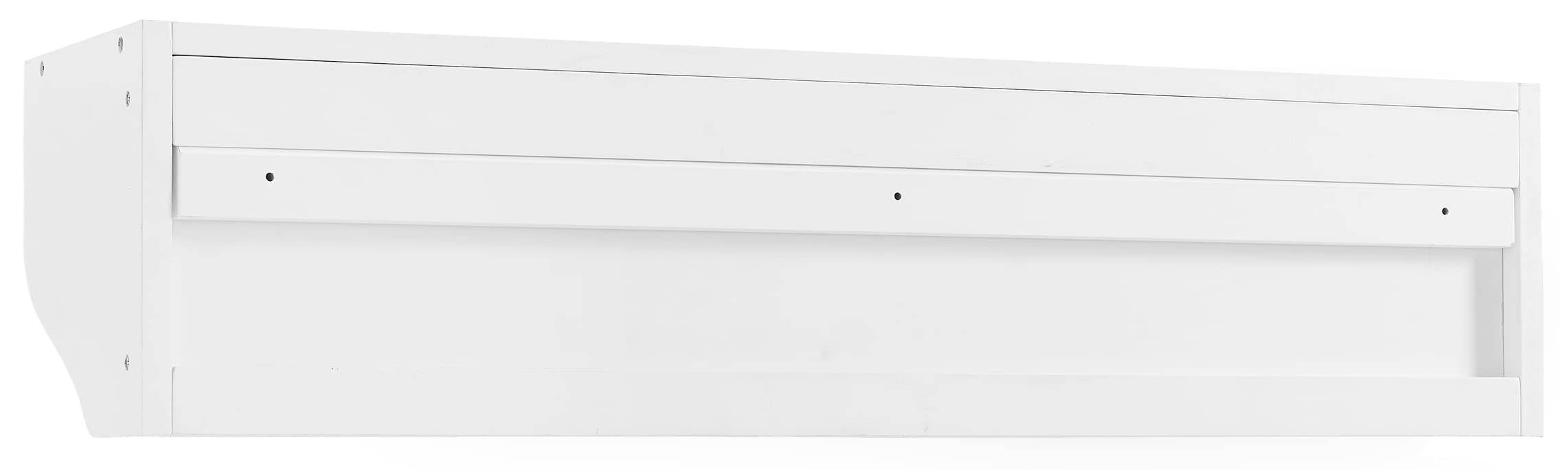 Crosley Furniture Harper Entryway Storage Wall Shelf, with Coat Rack Hooks for Hanging, White - Image 3