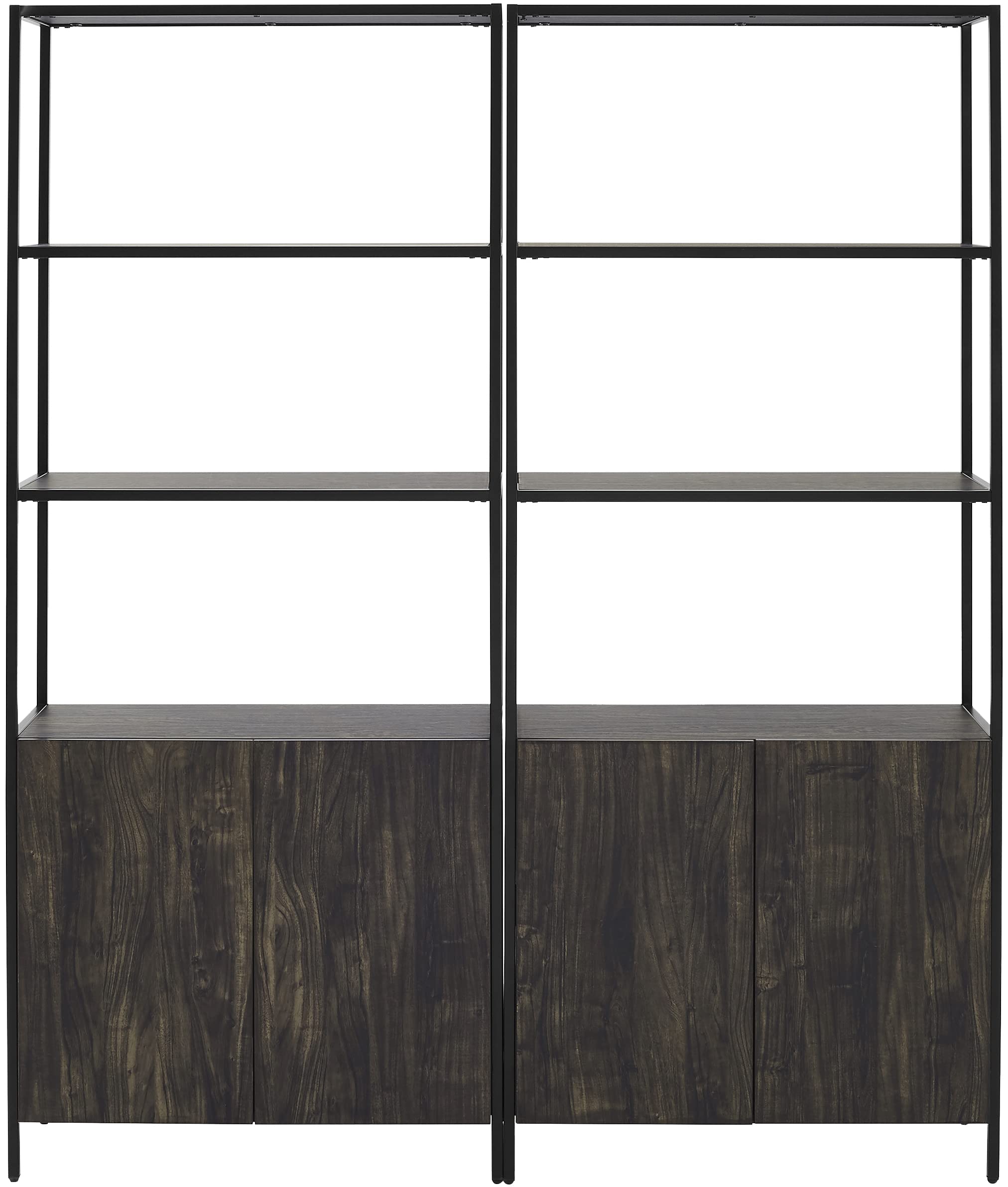 Crosley Furniture Jacobsen 2-Piece Bookshelf Set, Bookcase Storage with Shelves, Brown Ash - Image 4