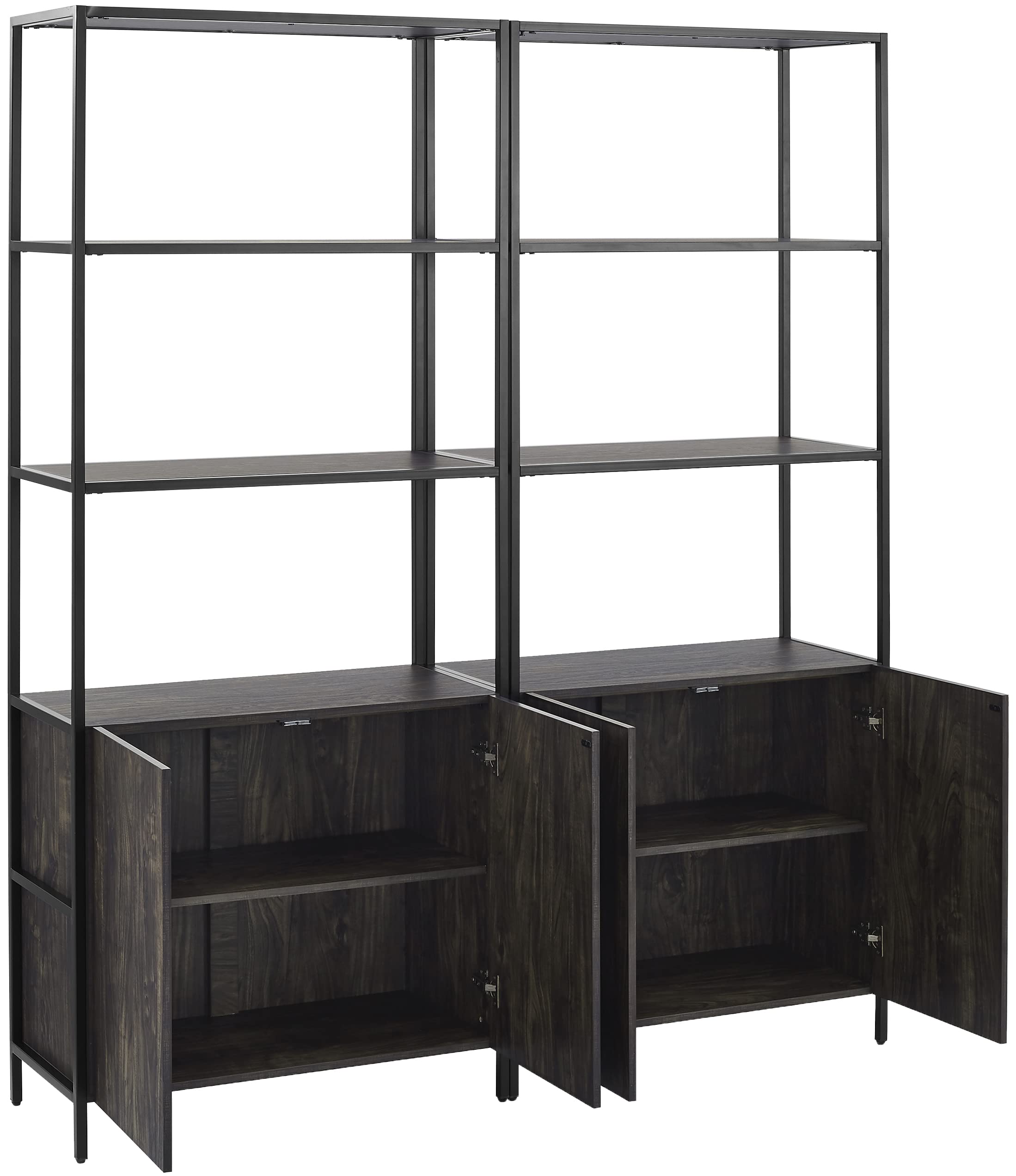 Crosley Furniture Jacobsen 2-Piece Bookshelf Set, Bookcase Storage with Shelves, Brown Ash - Image 5
