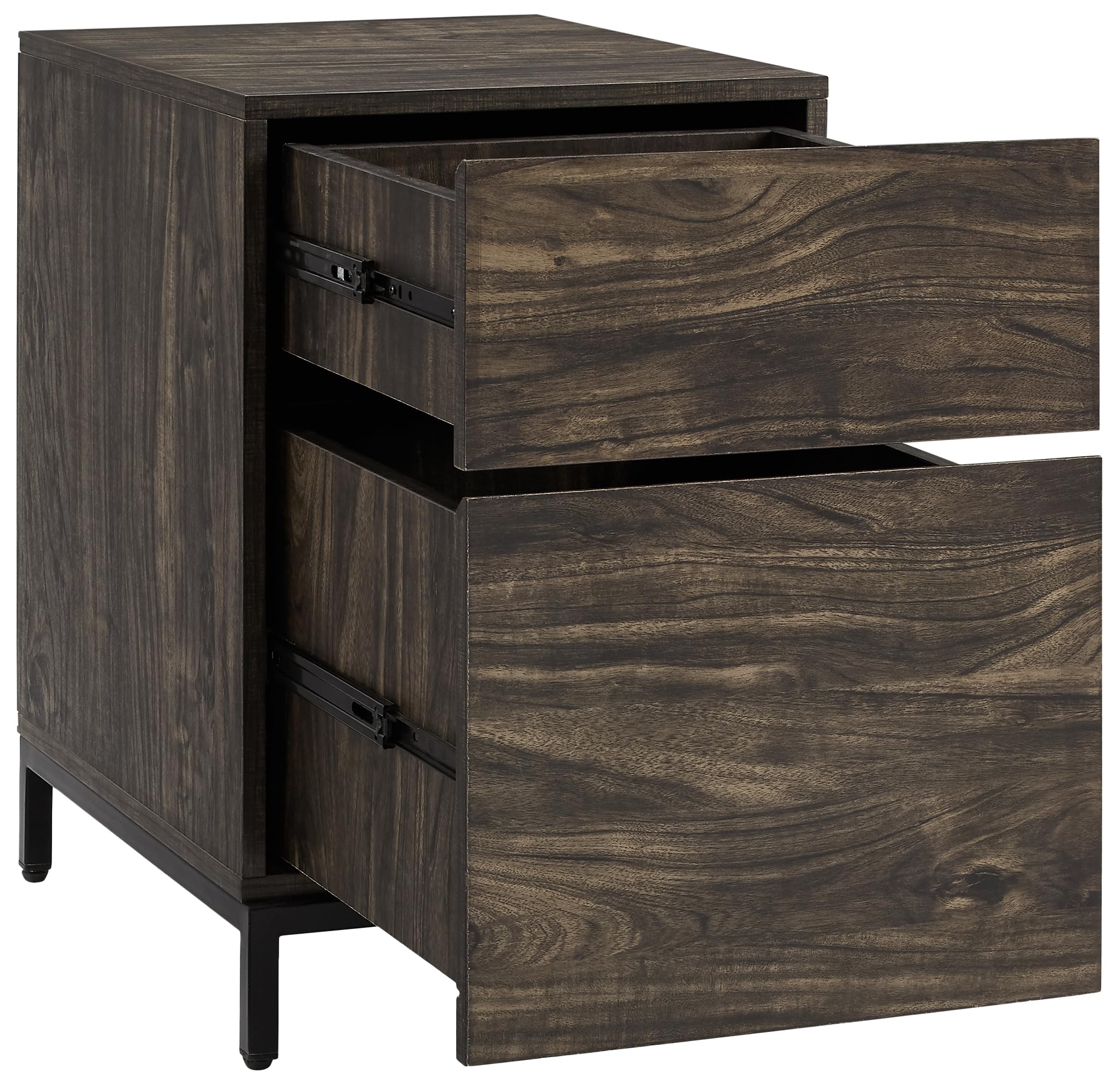 Crosley Furniture Jacobsen File Cabinet for Home Office Organization and Filing Storage, Brown - Image 8