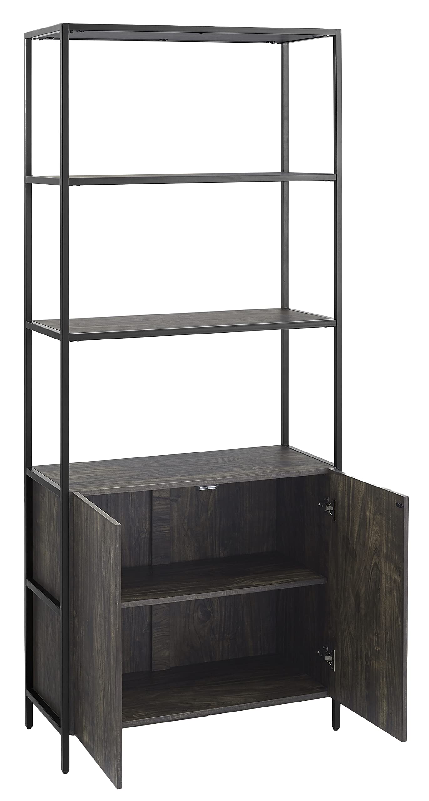 Crosley Furniture Jacobsen Large Bookshelf, Bookcase Storage with Shelves, Brown Ash - Image 5