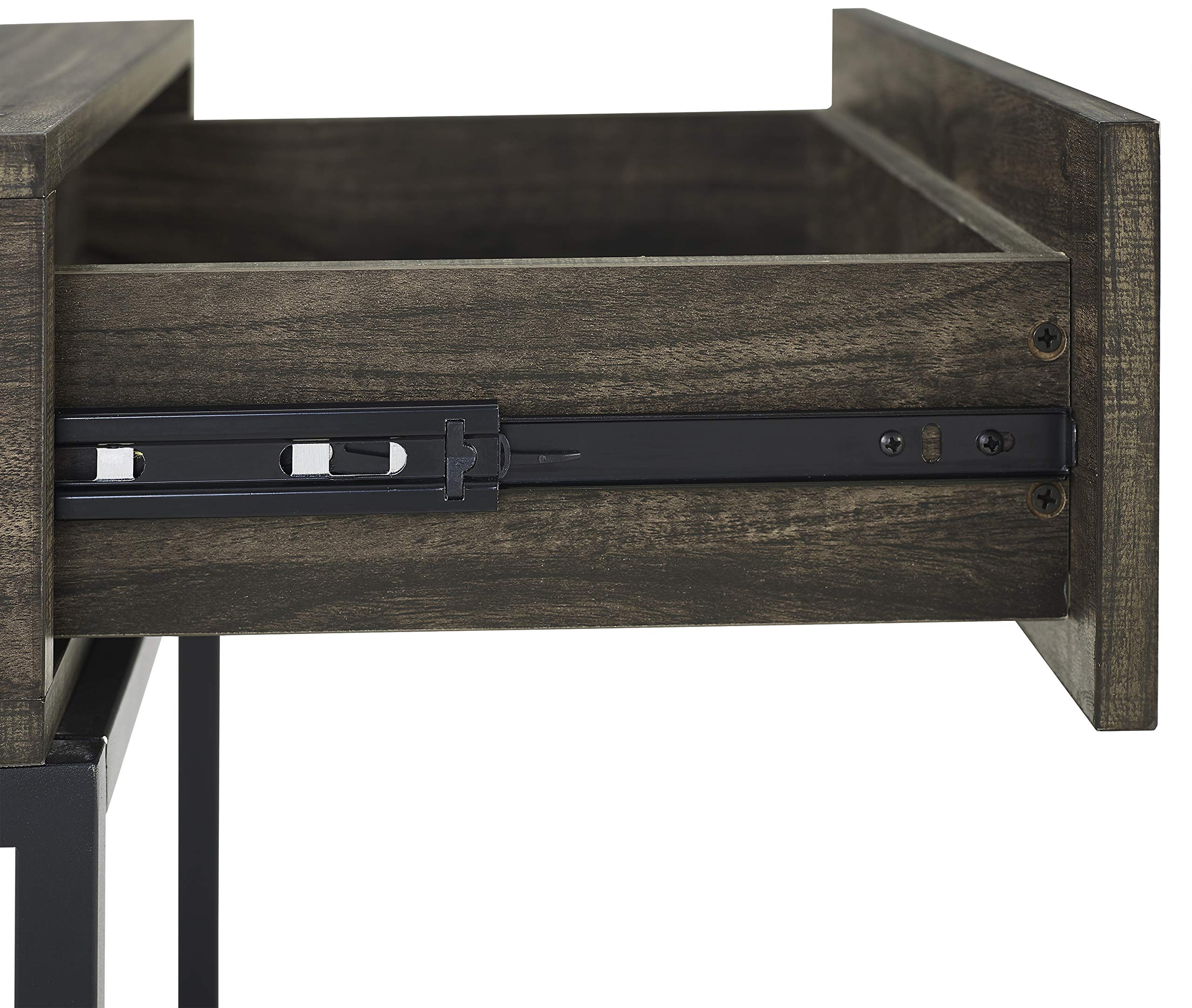 Crosley Furniture Jacobsen Small Side End Table with Storage Drawer for Living Room, Brown Ash - Image 8