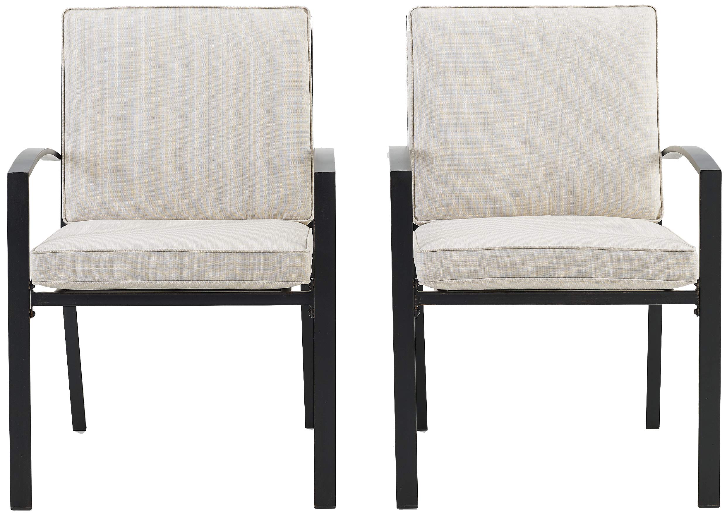 Crosley Furniture Kaplan 2-Piece Outdoor Chair Set, Dining Patio Chairs for Deck, Backyard, Oiled Bronze with Oatmeal Cushions - Image 5