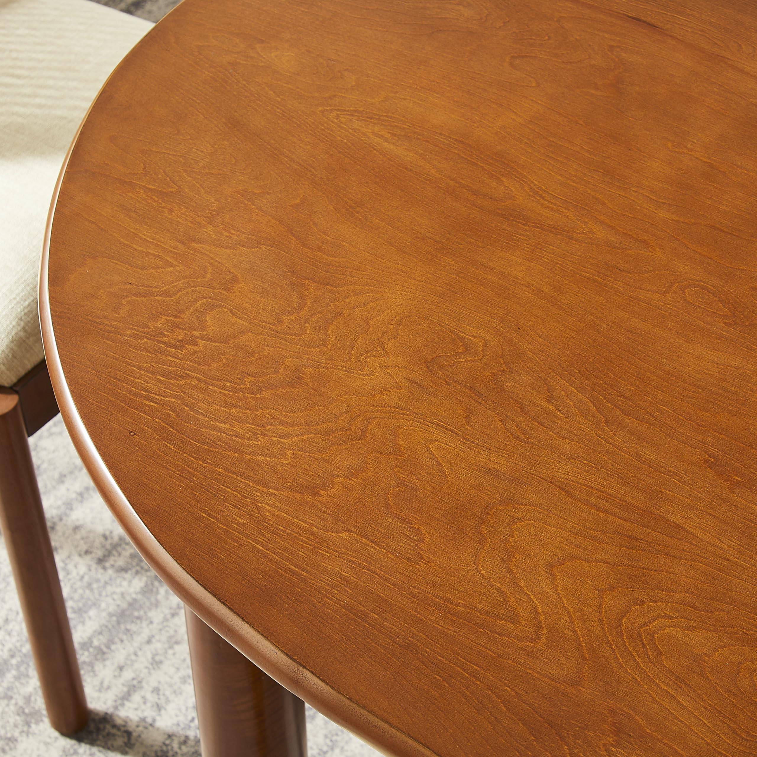 Crosley Furniture Kennedy Modern Wood Oval Dining Room Table, Mid-Century Kitchen Dinner Tables, Walnut - Image 8