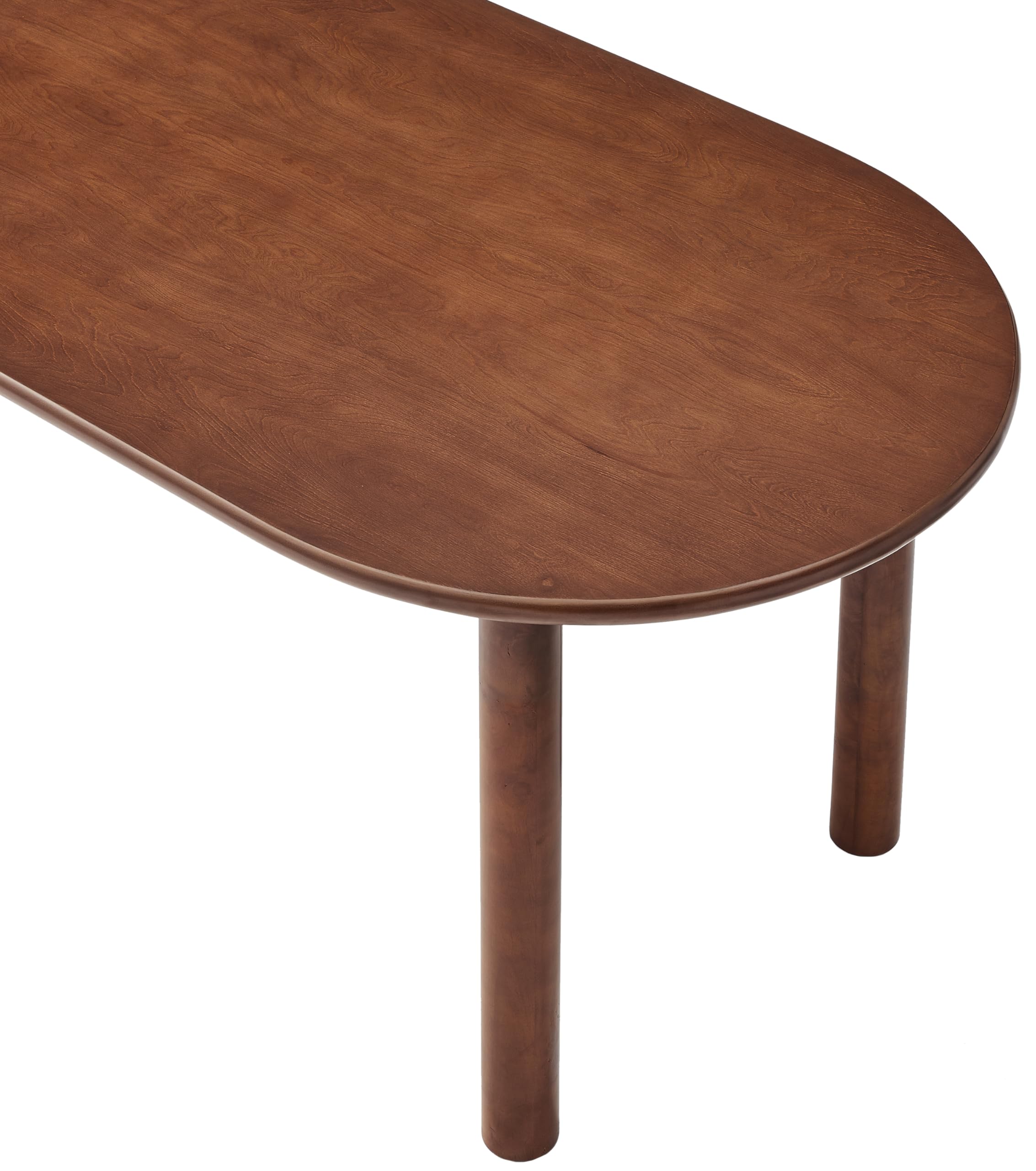 Crosley Furniture Kennedy Modern Wood Oval Dining Room Table, Mid-Century Kitchen Dinner Tables, Walnut - Image 9
