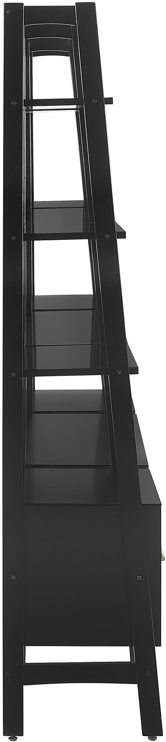 Crosley Furniture Landon 3-Piece Bookshelf Etagere Set, Bookcase with Shelves and File Drawers, Matte Black - Image 8
