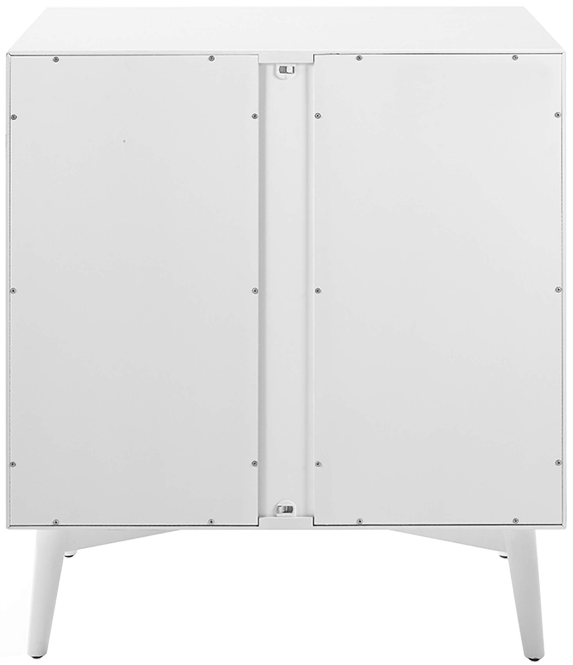 Crosley Furniture Landon Bar Cabinet with Storage Shelves and Wine Rack, White - Image 14