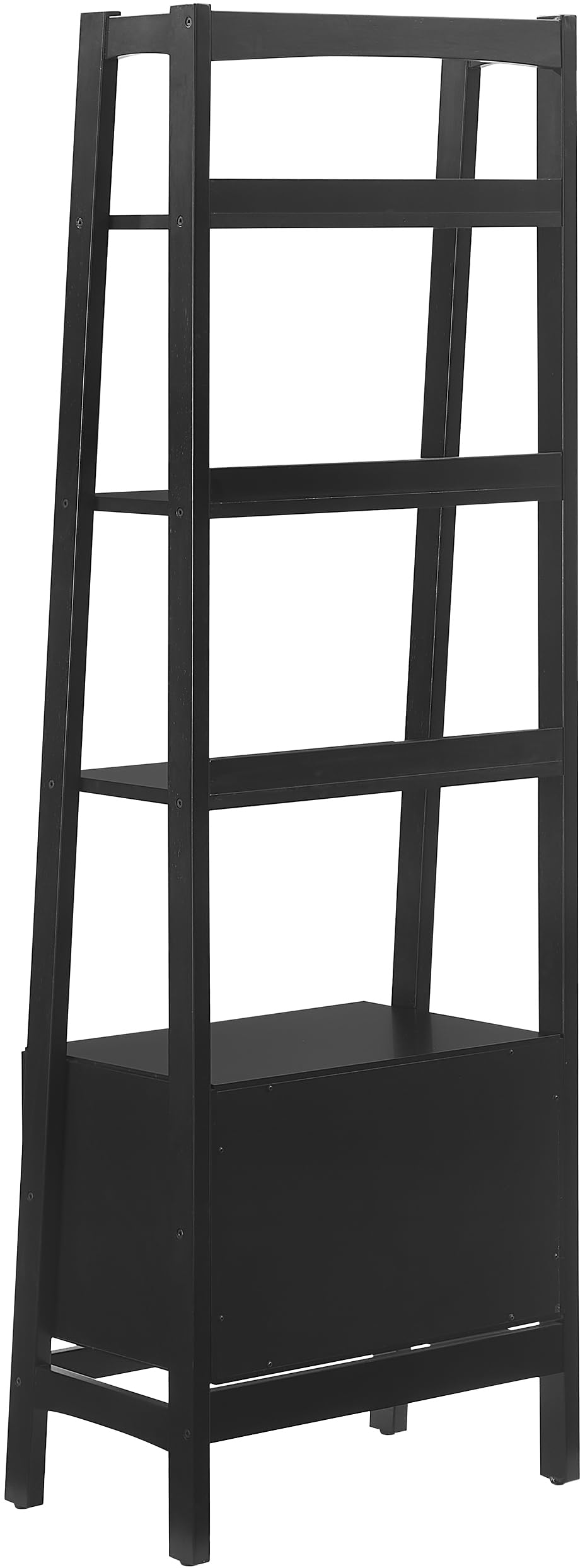 Crosley Furniture Landon Small Bookshelf Etagere, Bookcase Storage with Shelves and File Drawer, Matte Black - Image 10