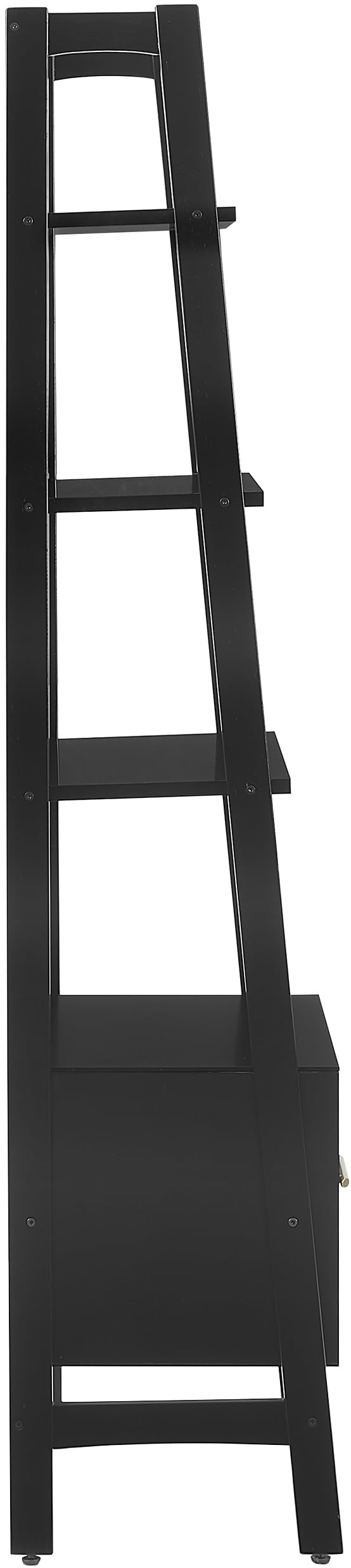 Crosley Furniture Landon Small Bookshelf Etagere, Bookcase Storage with Shelves and File Drawer, Matte Black - Image 9