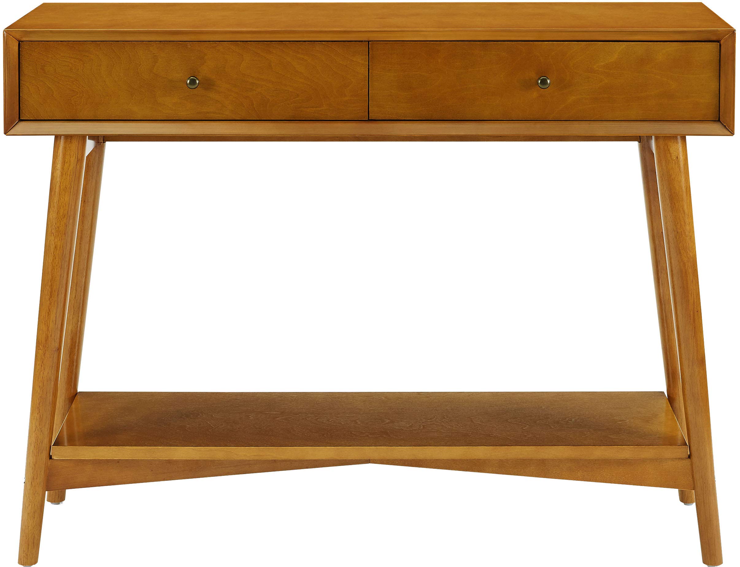 Crosley Furniture Landon Sofa Console Table with Drawers and Shelf for Hall, Entryway, or Living Room, Acorn - Image 4