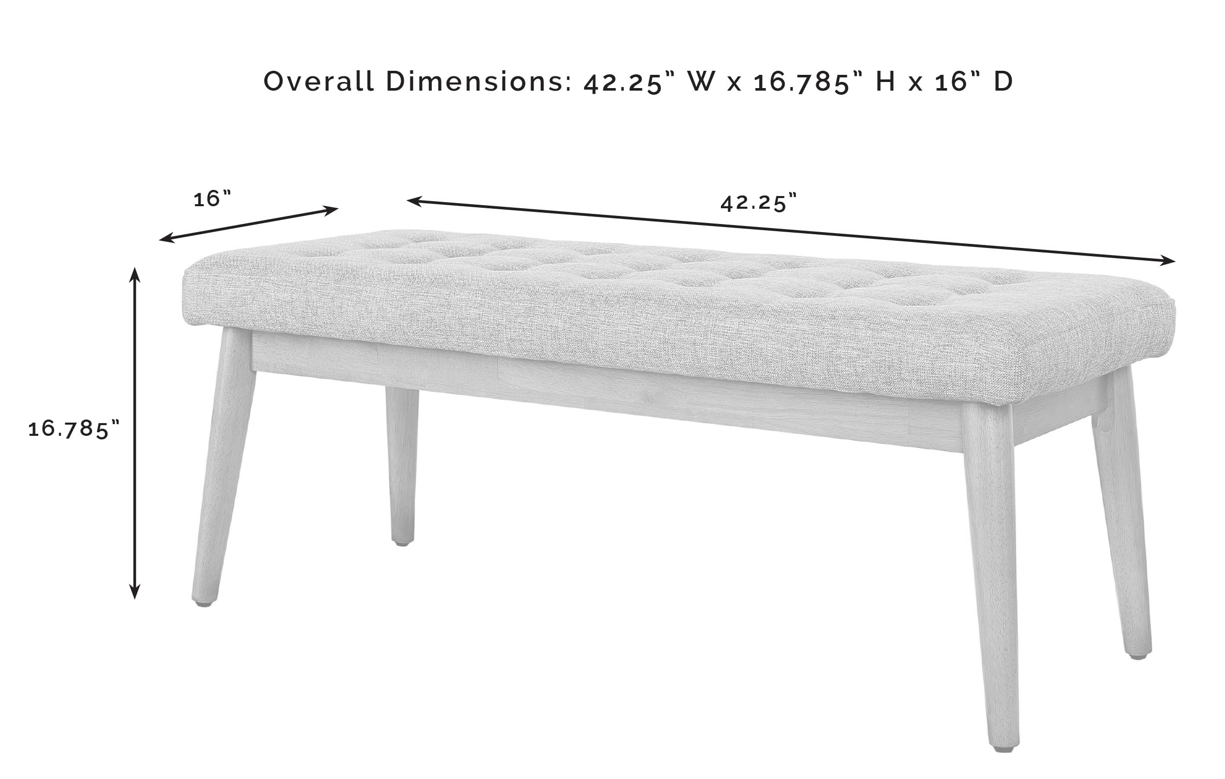 Crosley Furniture Landon Wood Dining Bench for Entryway or Mudroom, Acorn - Image 3