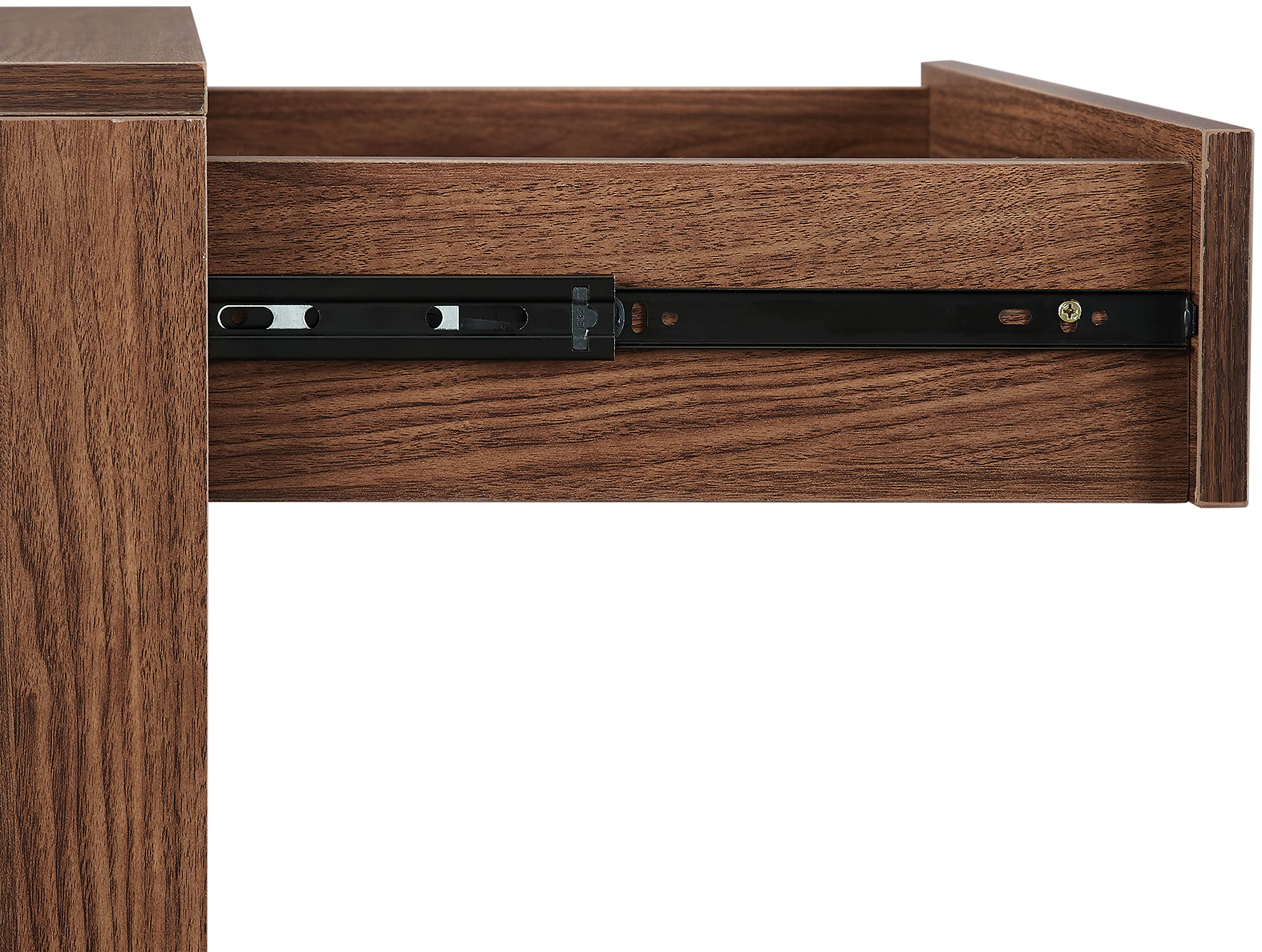 Crosley Furniture Liam End Table and Record Player Stand with Storage for Vinyl Records, Walnut - Image 13