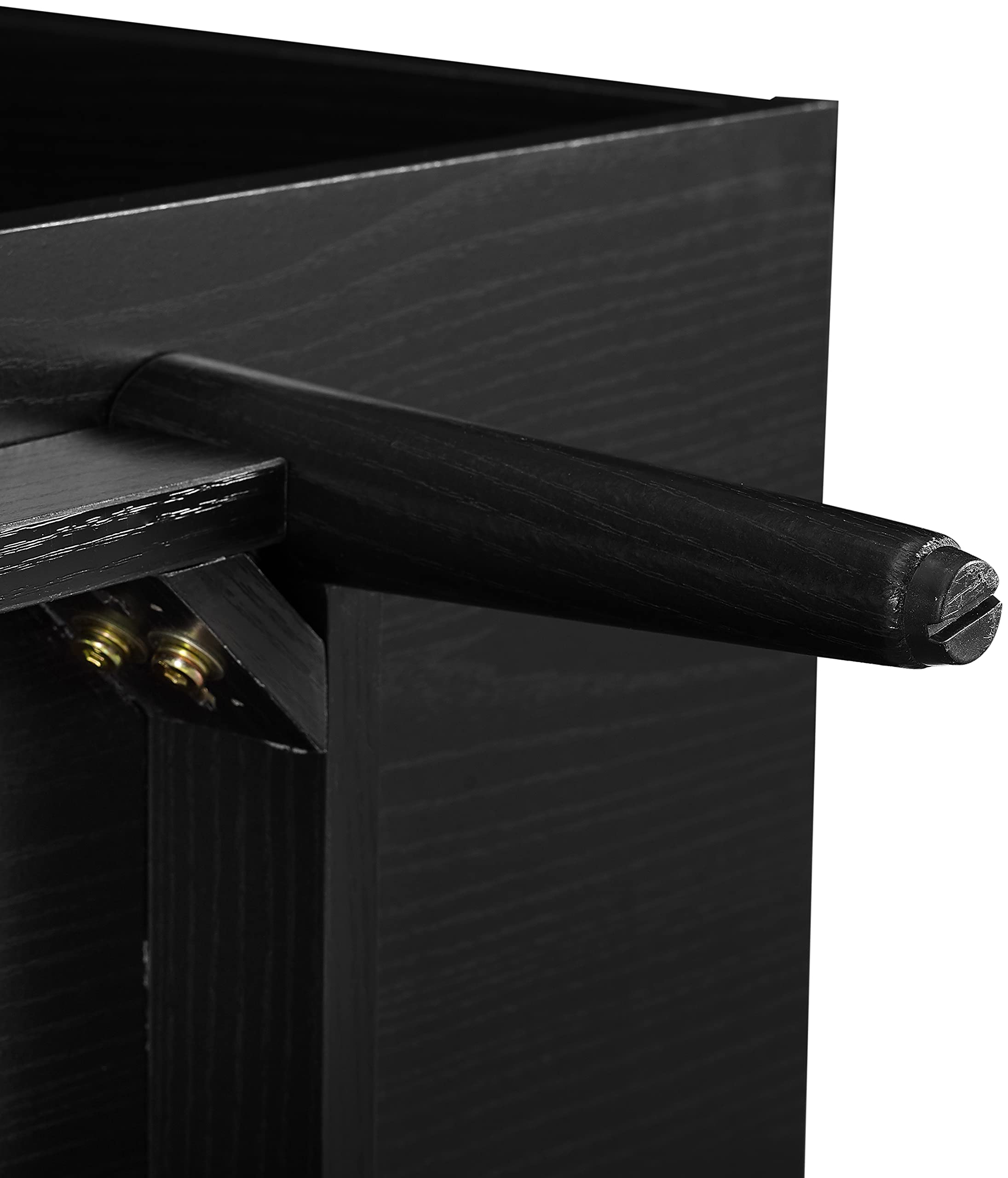 Crosley Furniture Liam Medium Vinyl Record Storage TV Stand and Entertainment Center, Media Console, Black - Image 12