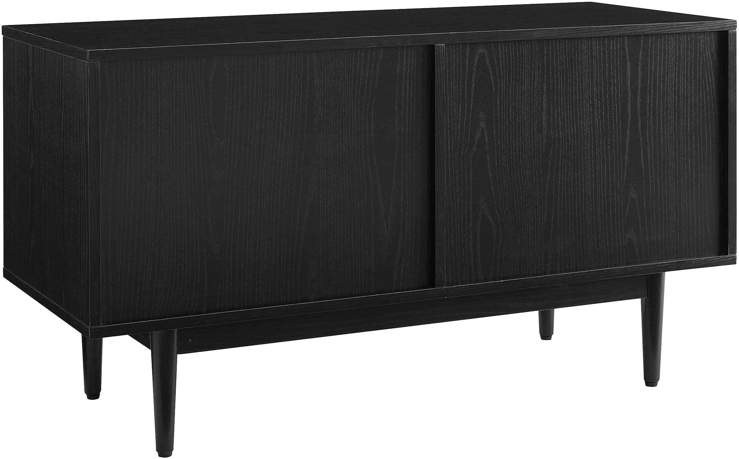 Crosley Furniture Liam Medium Vinyl Record Storage TV Stand and Entertainment Center, Media Console, Black - Image 5