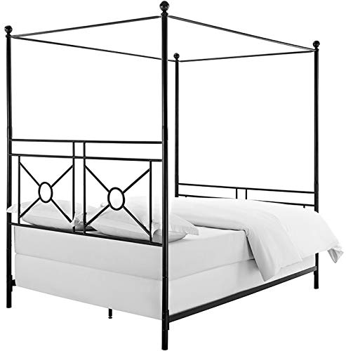 Crosley Furniture Montgomery Canopy Bed Set, Black, Queen - Image 6