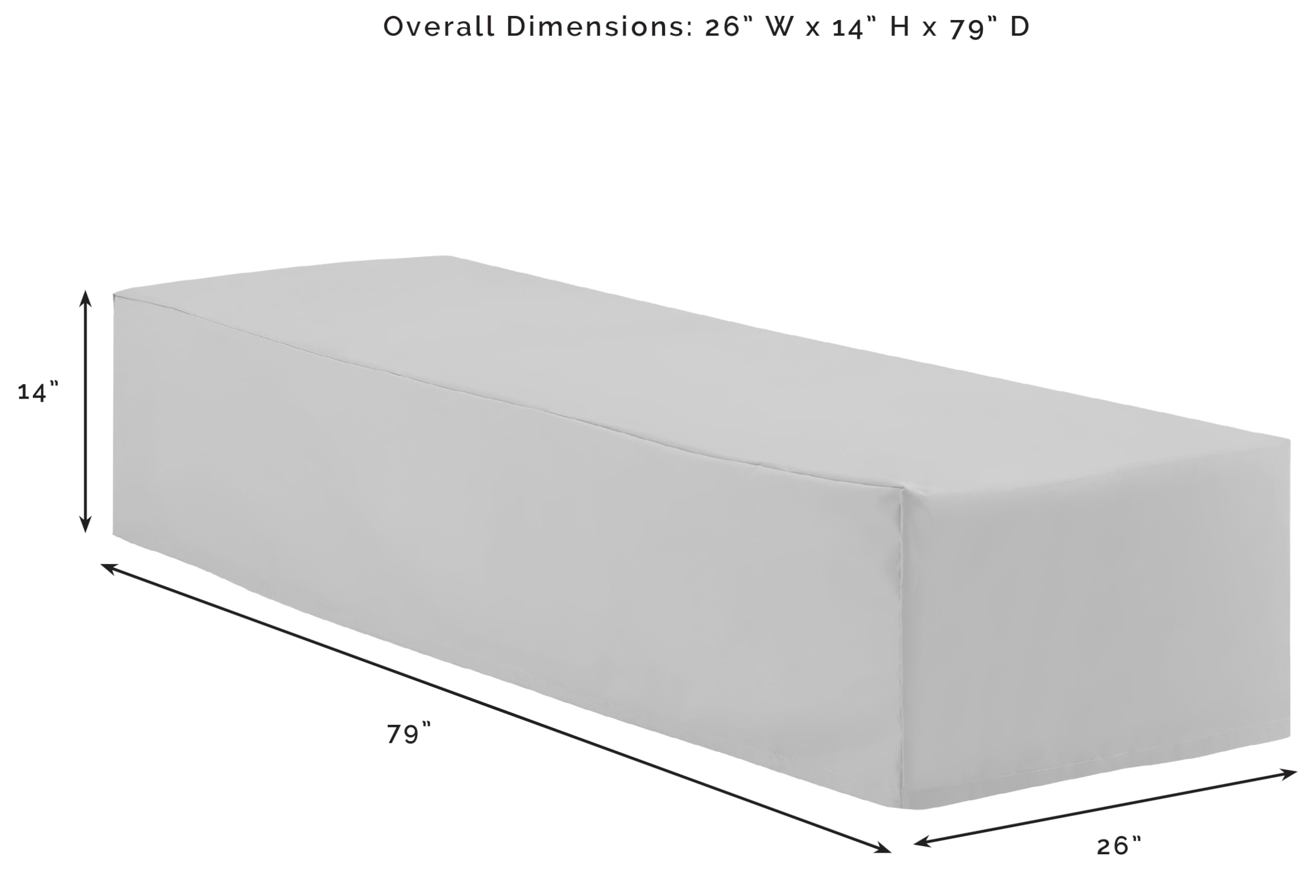Crosley Furniture Patio Furniture Covers, Waterproof 2-Piece Outdoor Chaise Lounge Cover Set for Backyard, Gray - Image 5