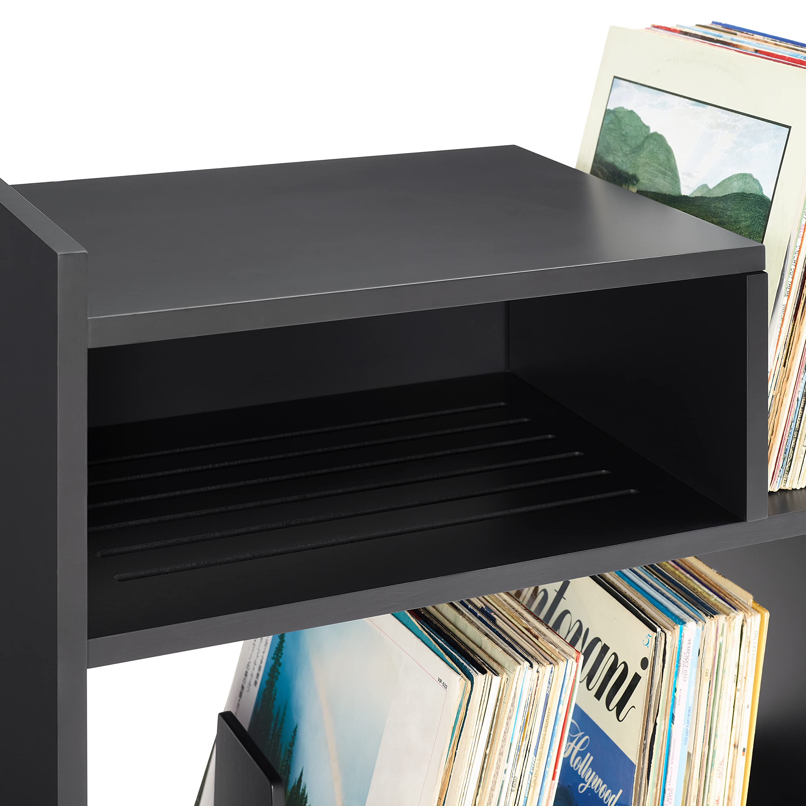 Crosley Furniture Portland Record Player Stand, Media Console with Vinyl Storage, Modern Home Organizer, Black - Image 12
