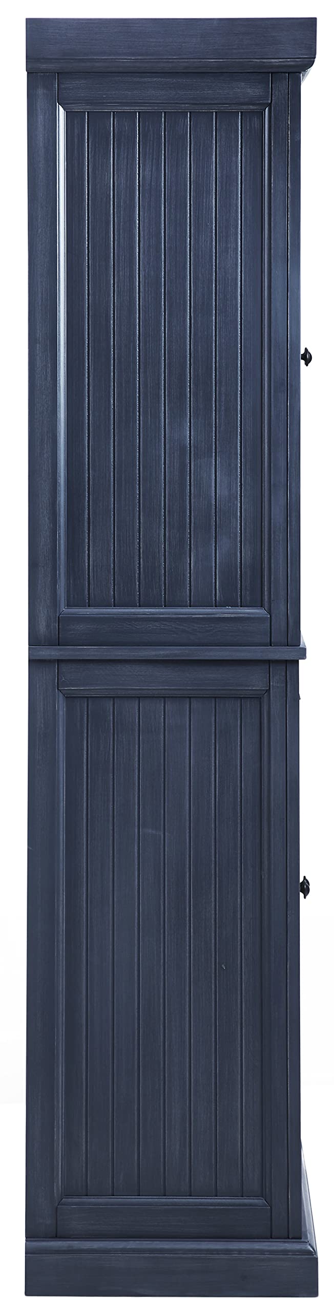 Crosley Furniture Seaside Coastal Pantry Storage Cabinet with Shelves, Kitchen, Dining, or Laundry Room, Distressed Navy - Image 13