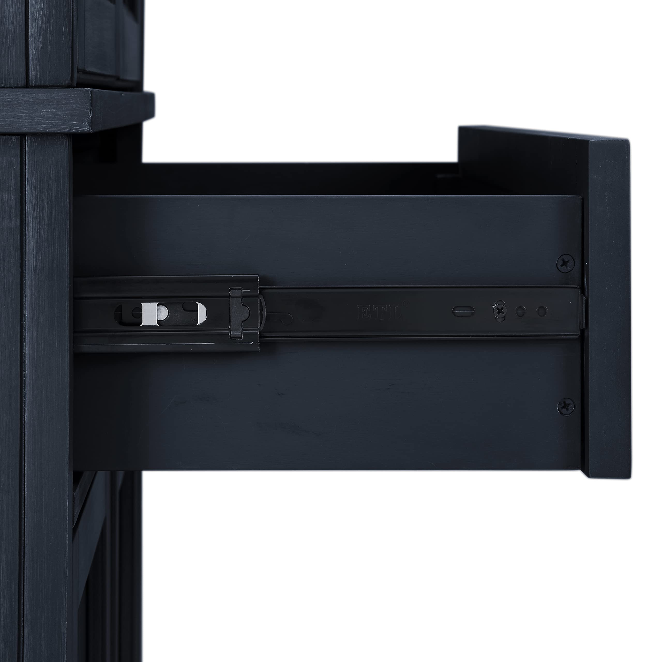 Crosley Furniture Seaside Coastal Pantry Storage Cabinet with Shelves, Kitchen, Dining, or Laundry Room, Distressed Navy - Image 15