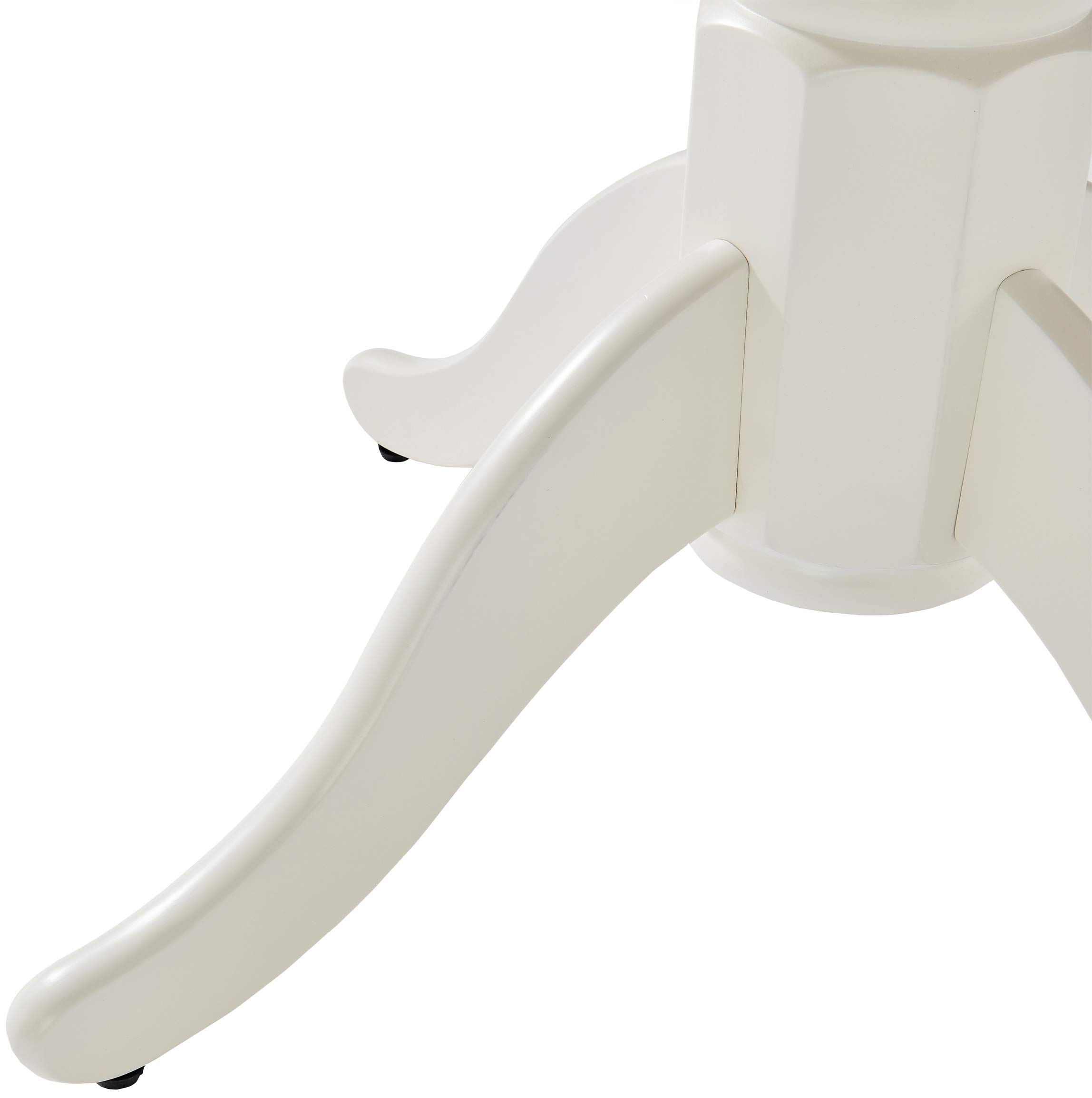 Crosley Furniture Shelby 5-Piece Traditional Round Dining Table Set for 4, Distressed White - Image 5